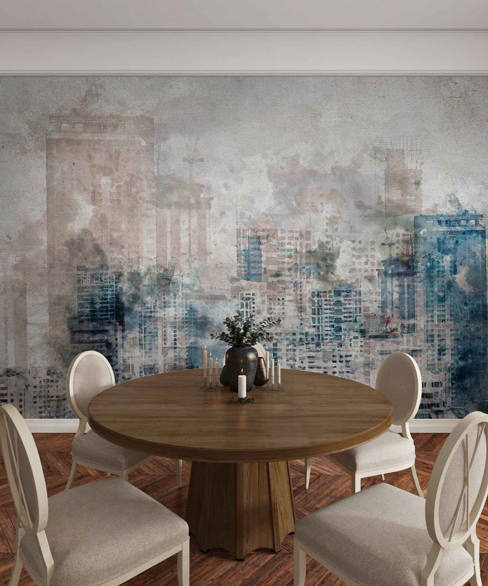 Fototapeta hmlisté ulice moderného veľkomesta