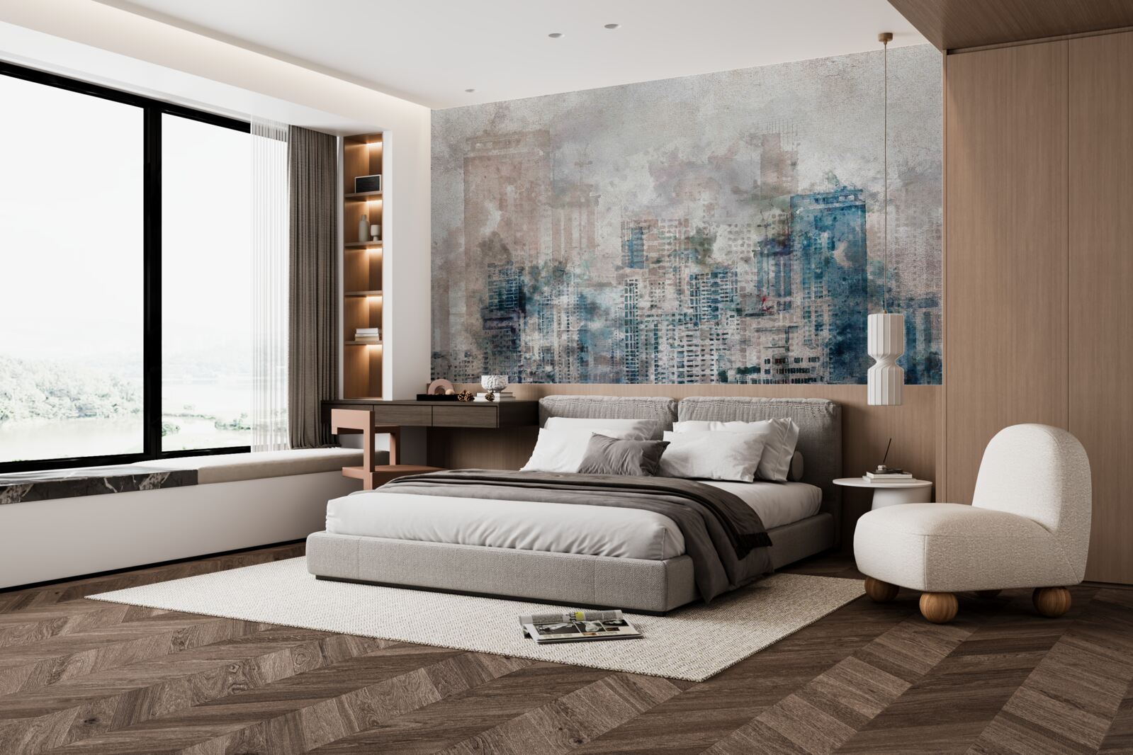 Fototapeta hmlisté ulice moderného veľkomesta