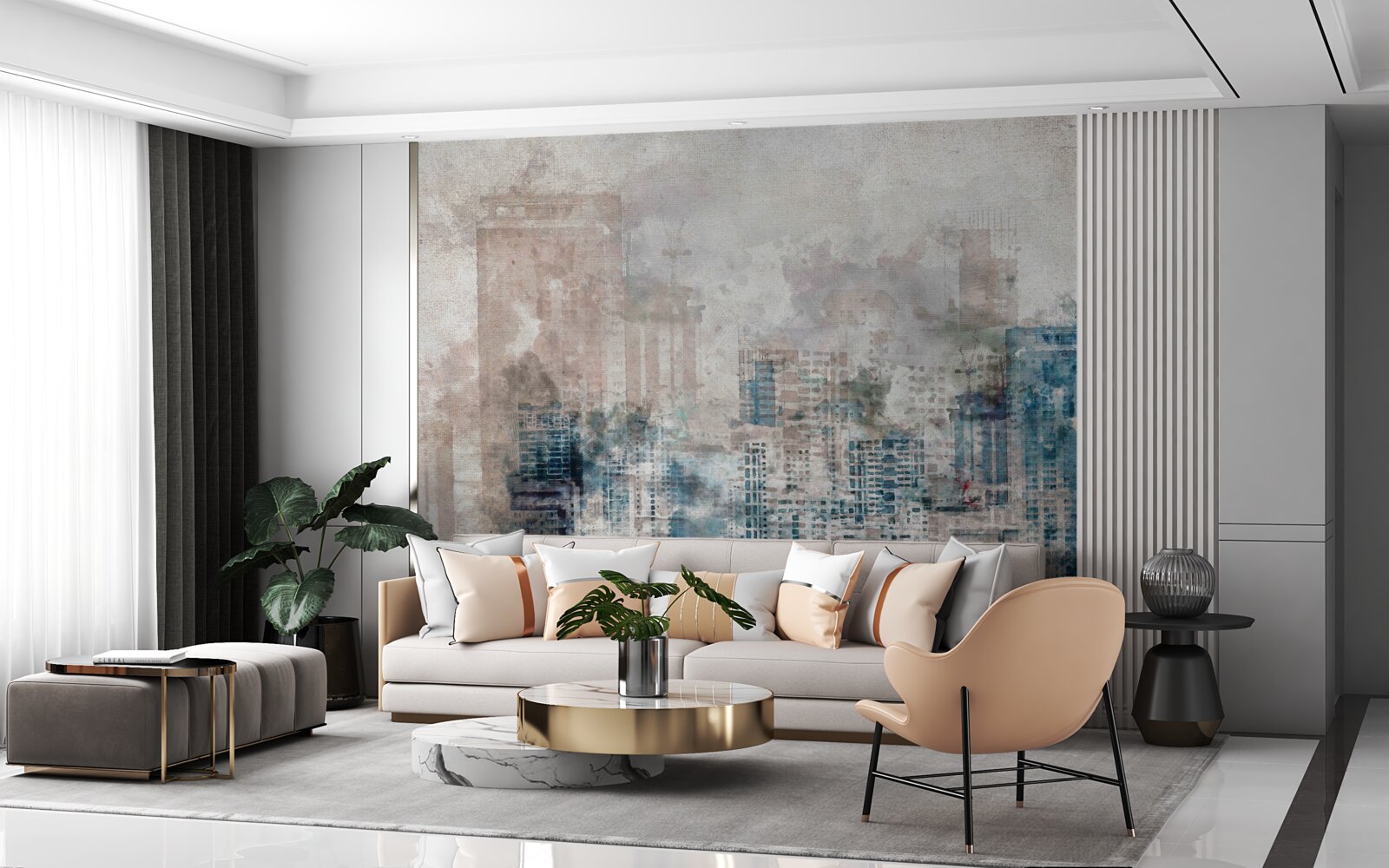 Fototapeta hmlisté ulice moderného veľkomesta