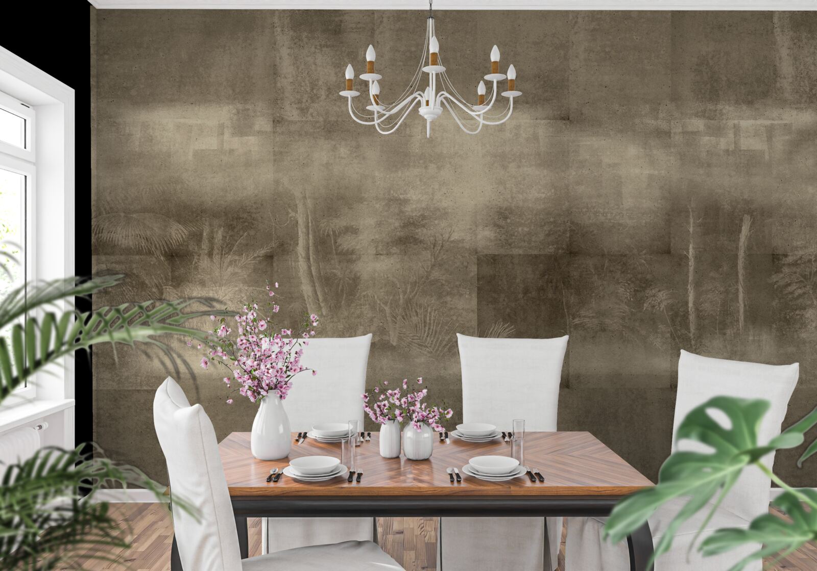 Fototapeta sépiový dážď v noci