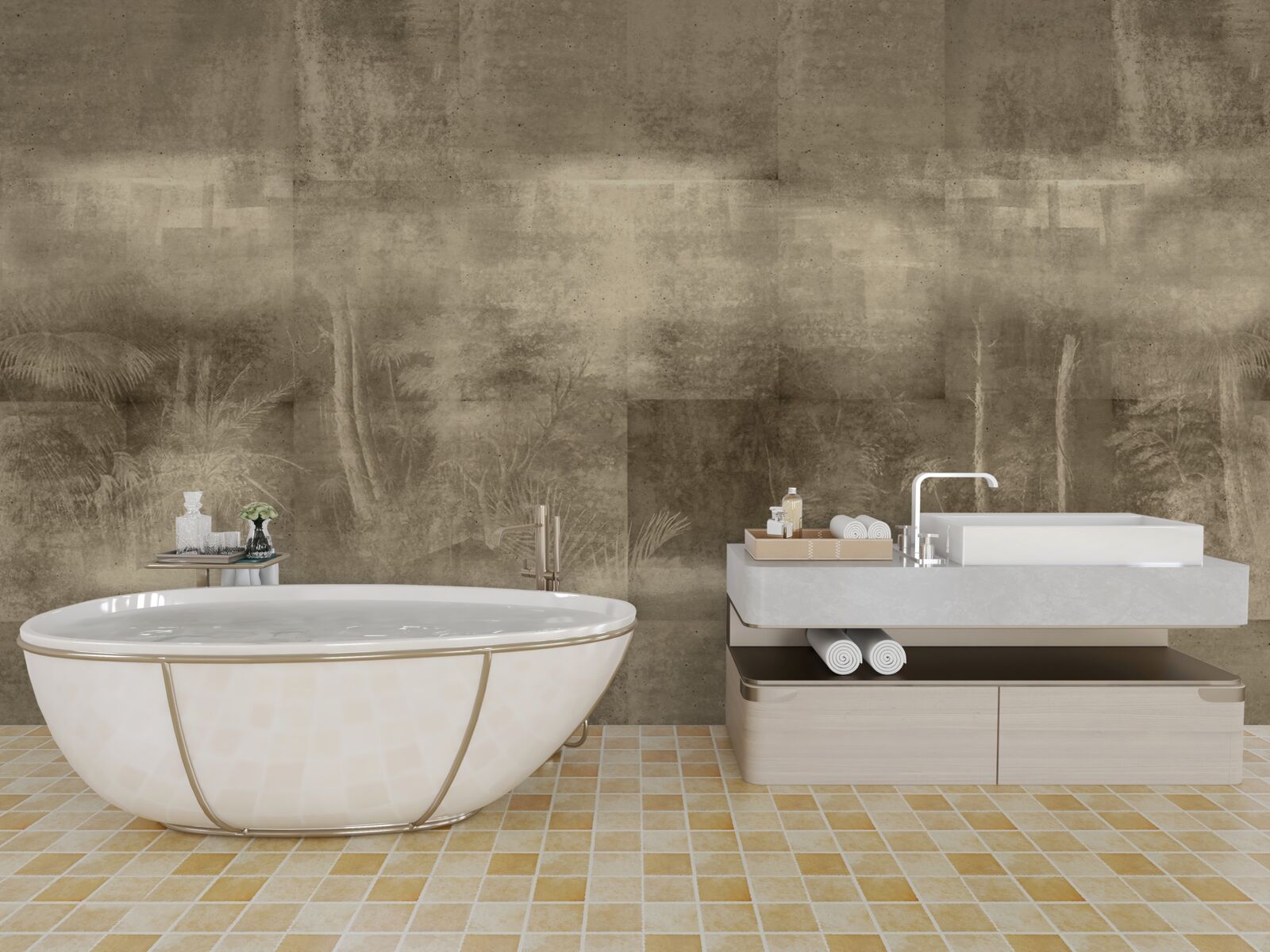 Fototapeta sépiový dážď v noci