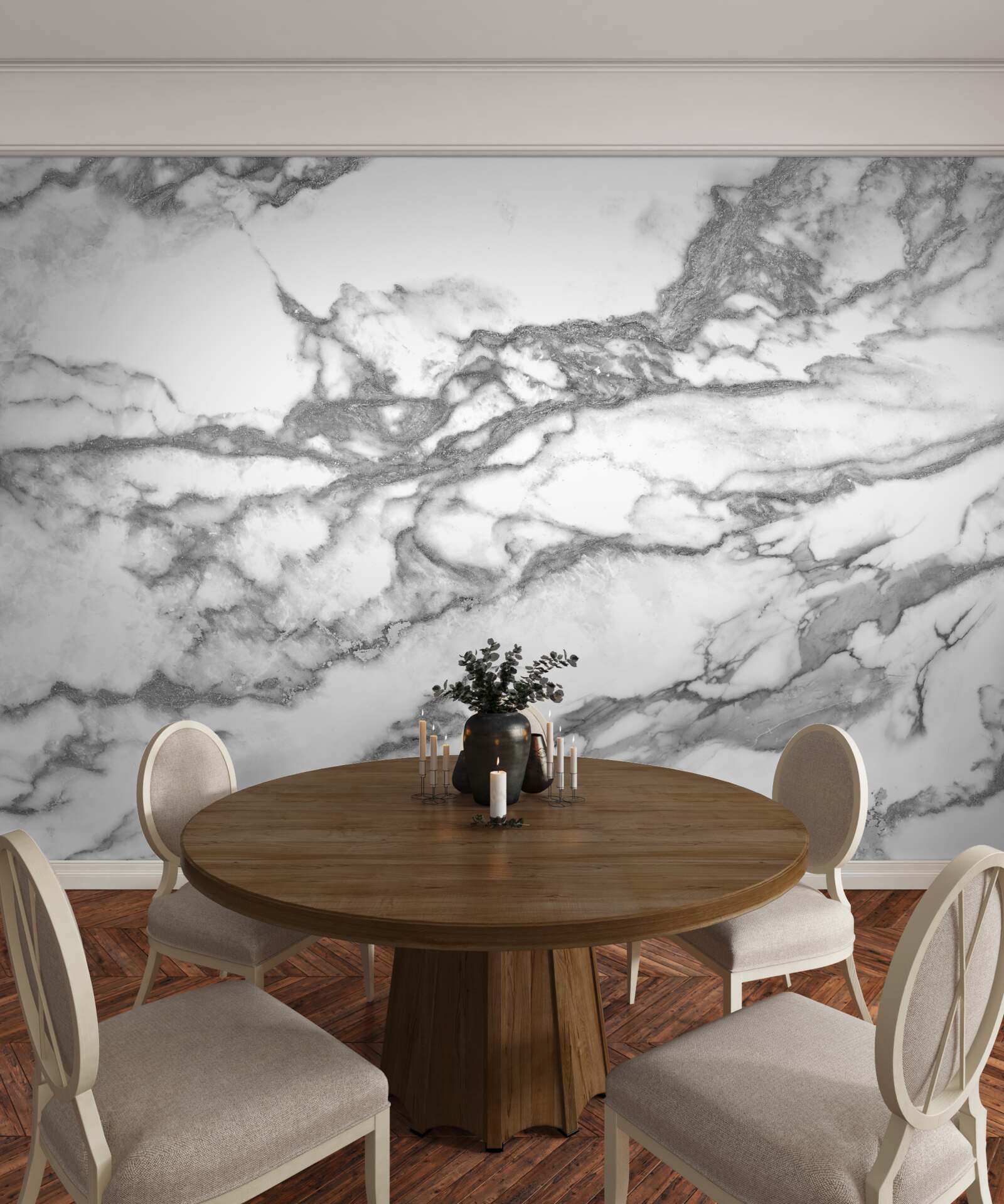 Fototapeta sivý mramor s prachovými časticami