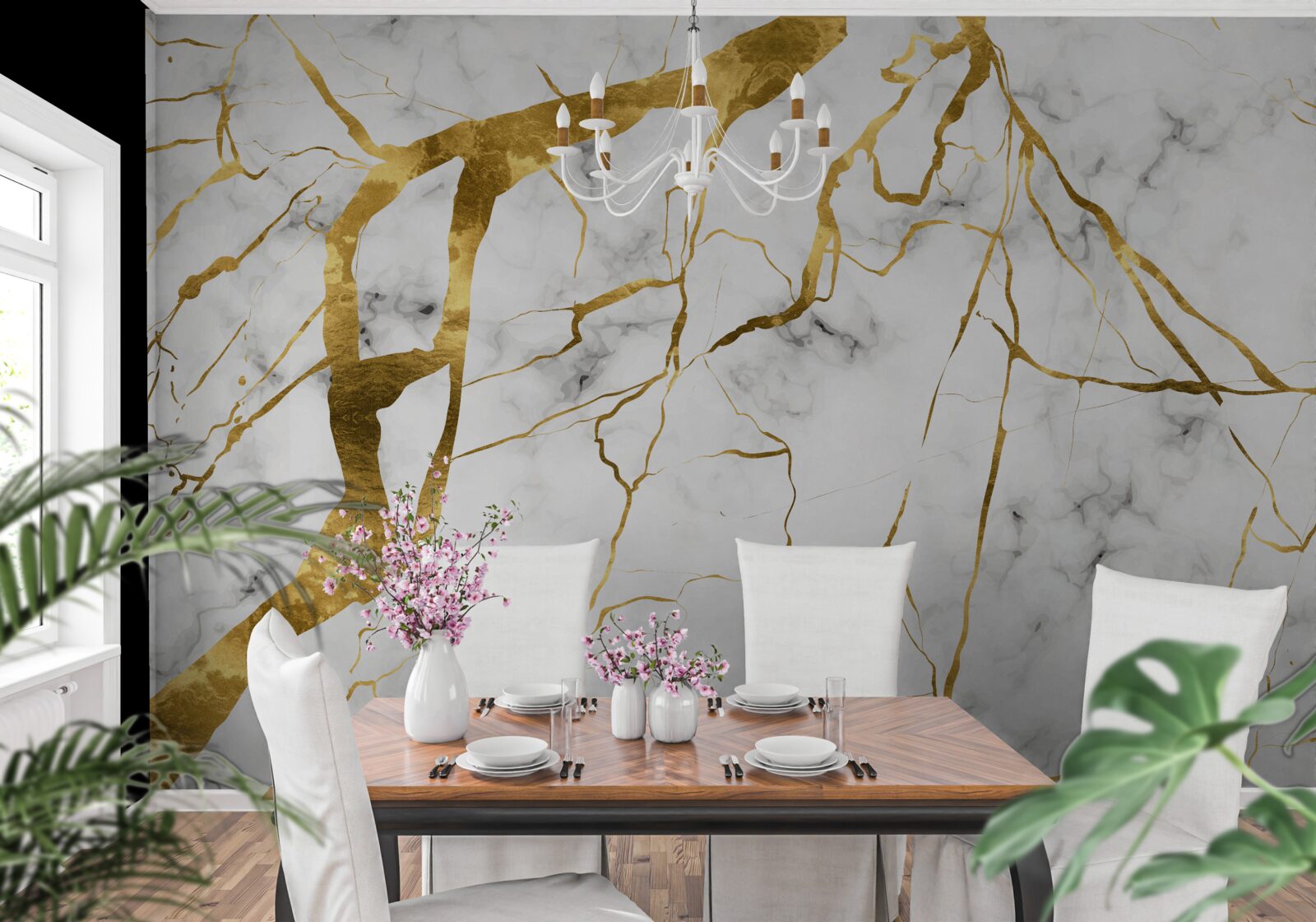 Fototapeta Blesky osvetľujú nočnú oblohu