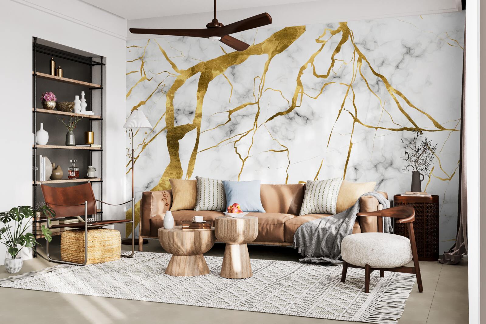 Fototapeta Blesky osvetľujú nočnú oblohu