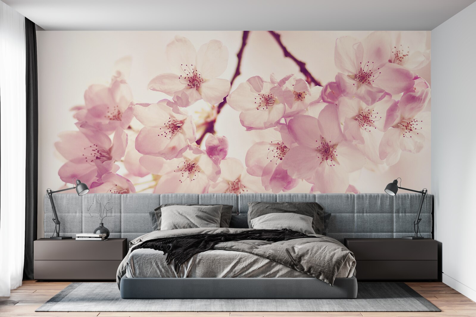 Fototapeta kvety divokej čerešne, plné jemnosti