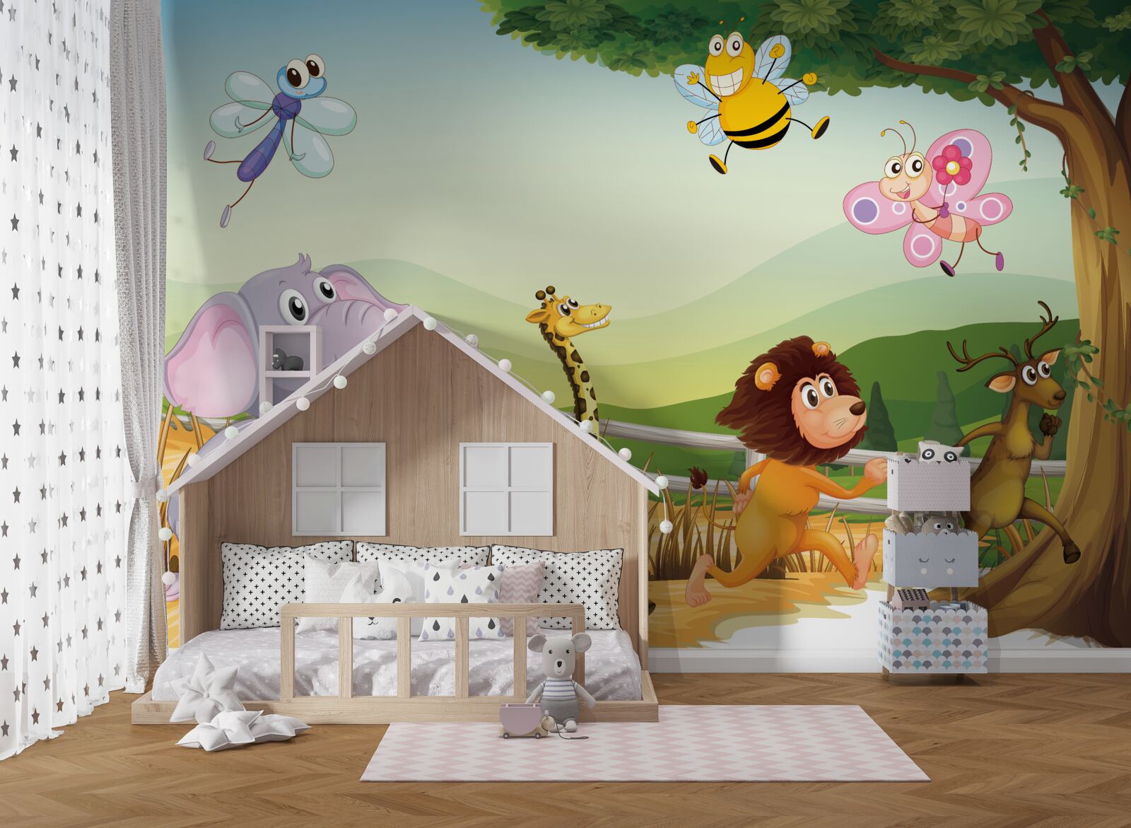 Fototapeta zvieratá behajú na poli