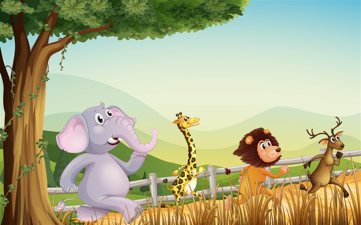 Fototapeta mláďatá zvierat na úteku