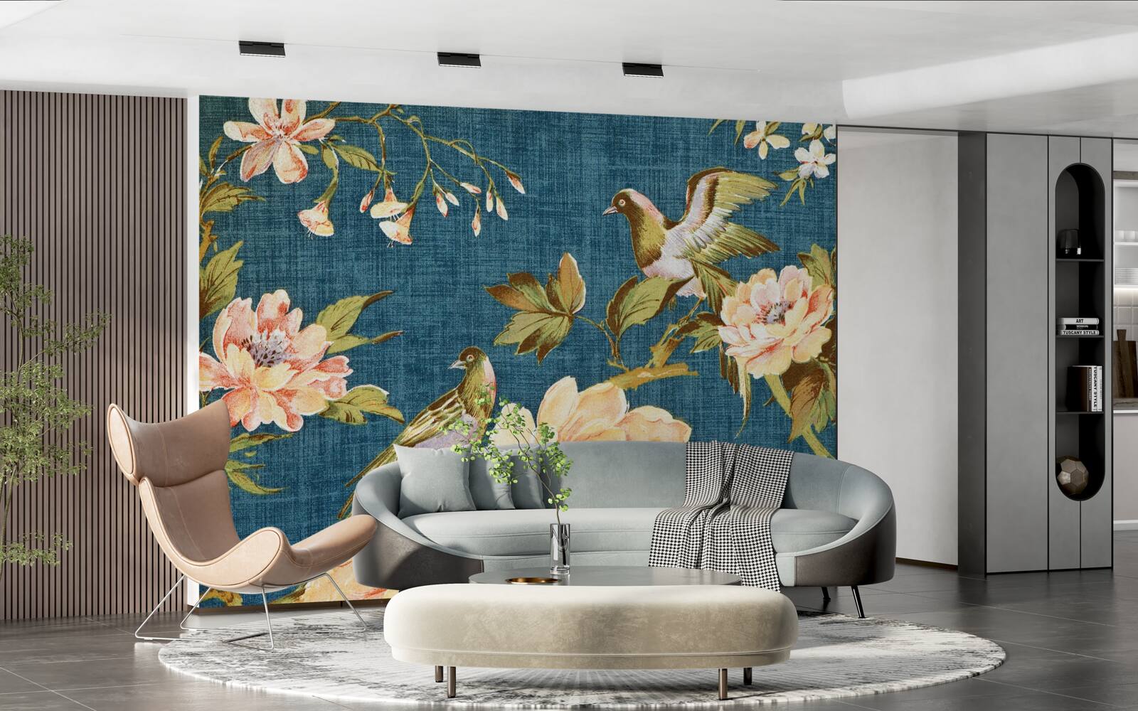 Fototapeta dva papagáje medzi ružami