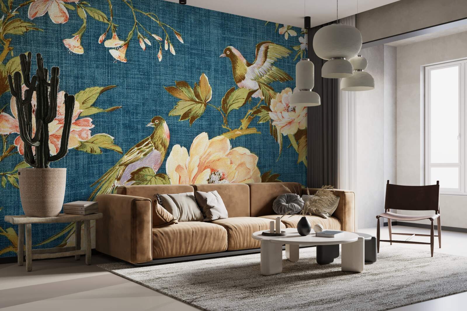 Fototapeta dva papagáje medzi ružami