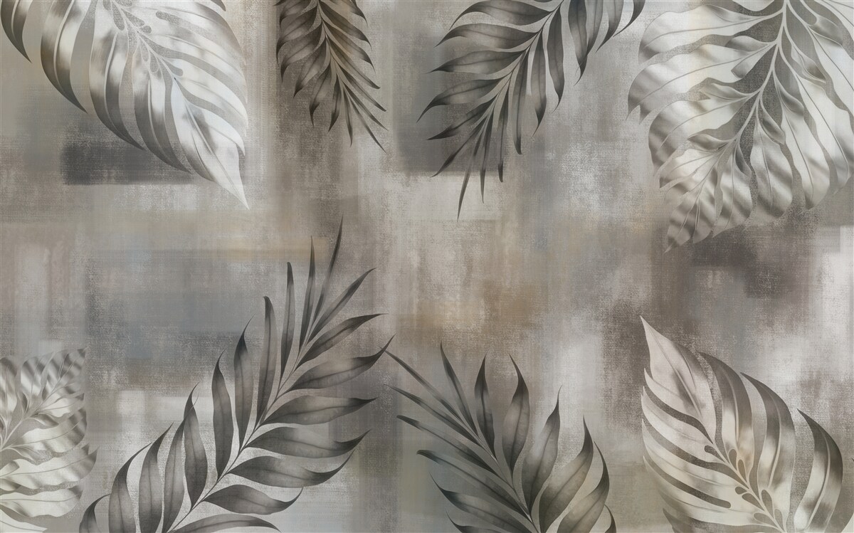 Fototapeta Monstera listy v čiernej a bielej