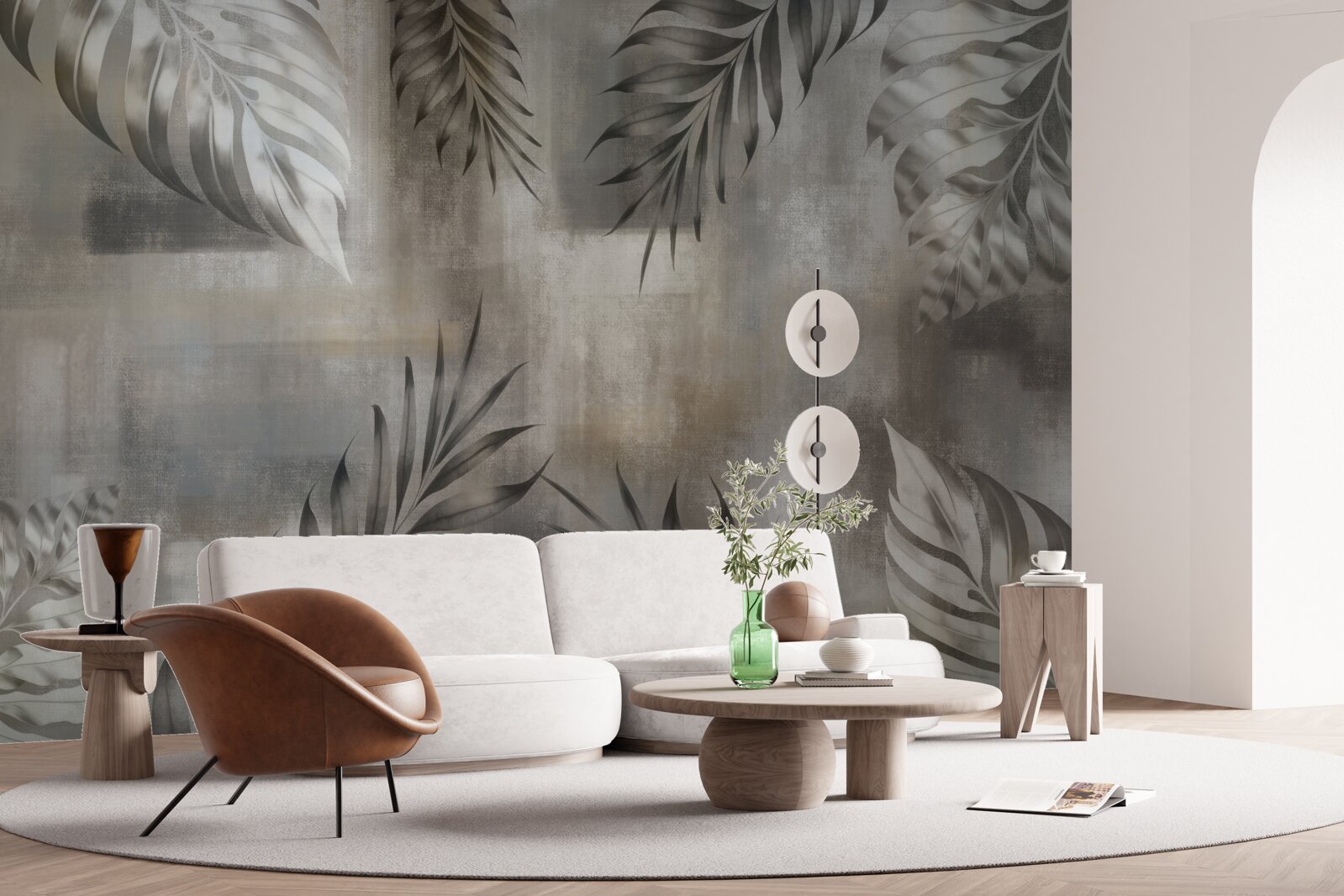 Fototapeta Monstera listy v čiernej a bielej