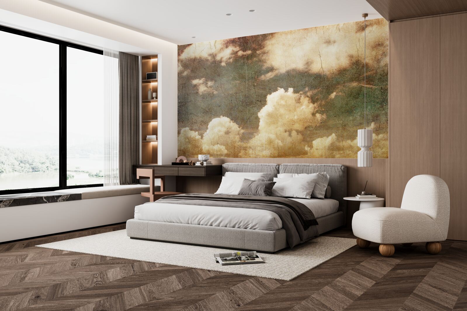 Fototapeta mraky plné jesenného dažďa