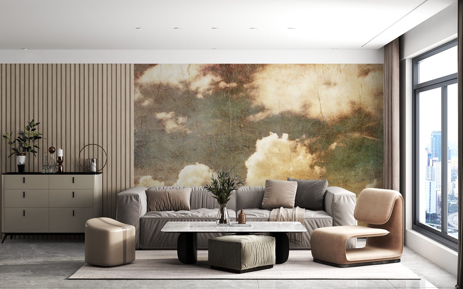 Fototapeta mraky plné jesenného dažďa