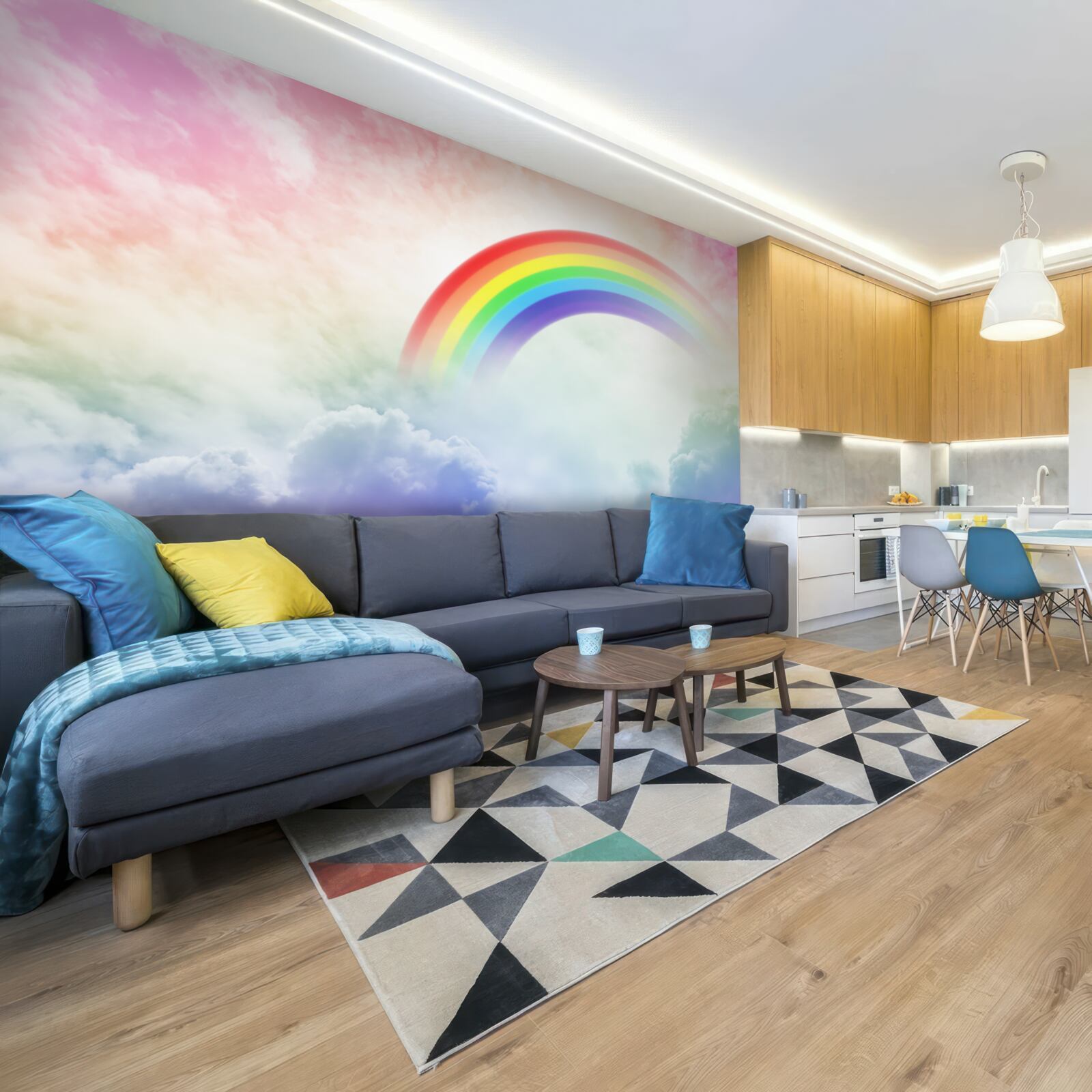 Fototapeta Nad oblakmi svieti farebná dúha