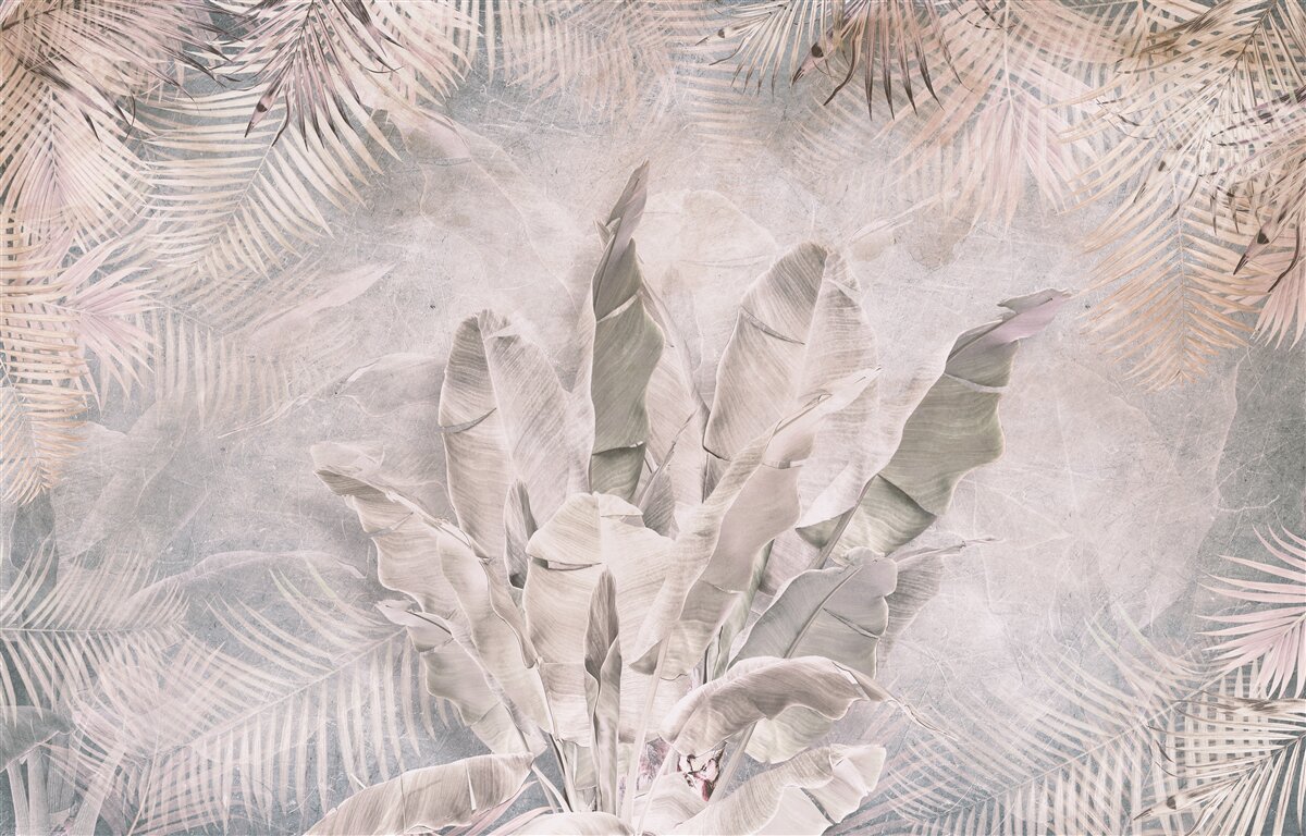 Fototapeta kompozícia s tropickými listami