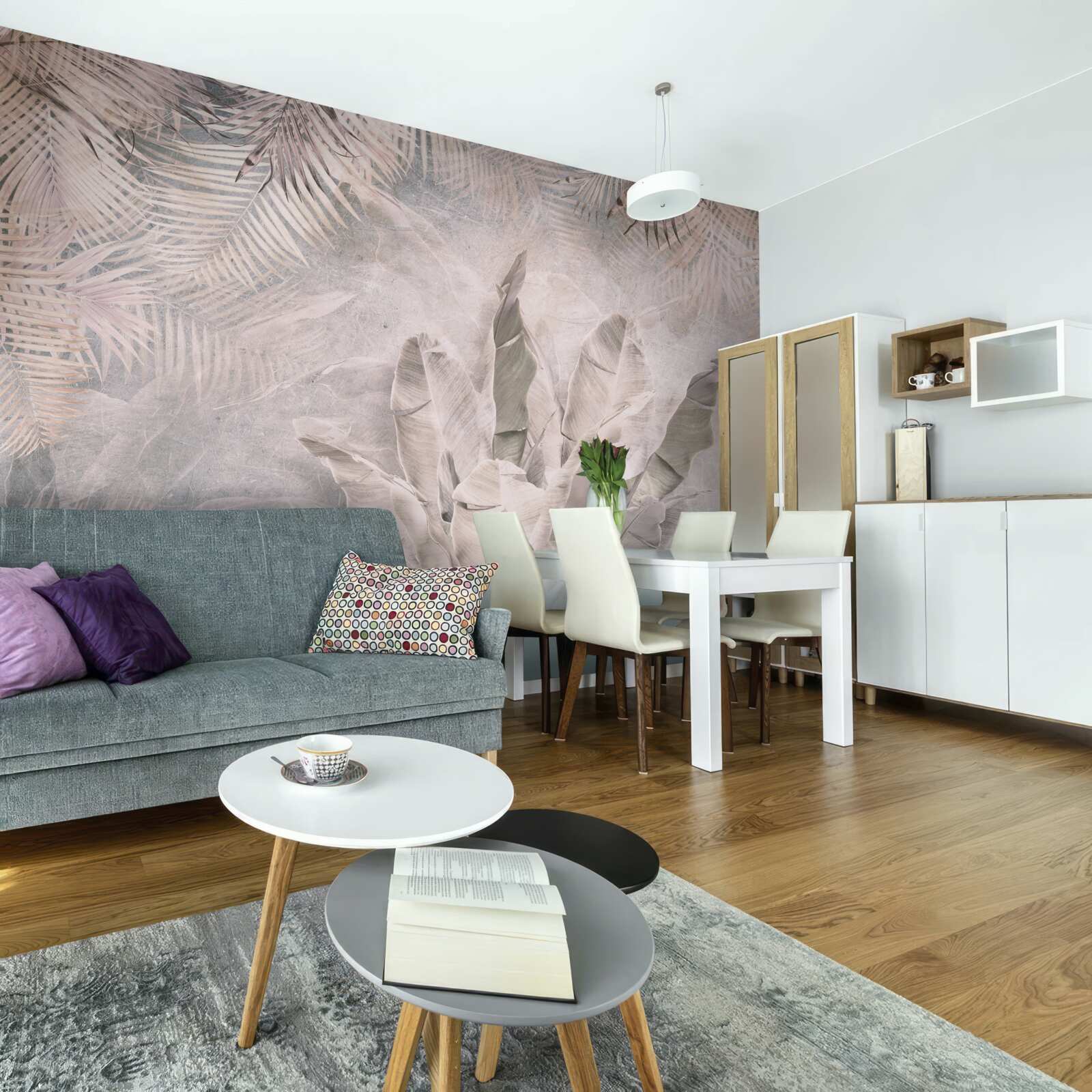 Fototapeta kompozícia s tropickými listami