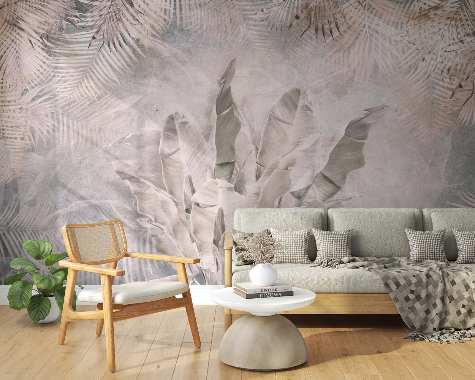 Fototapeta kompozícia s tropickými listami