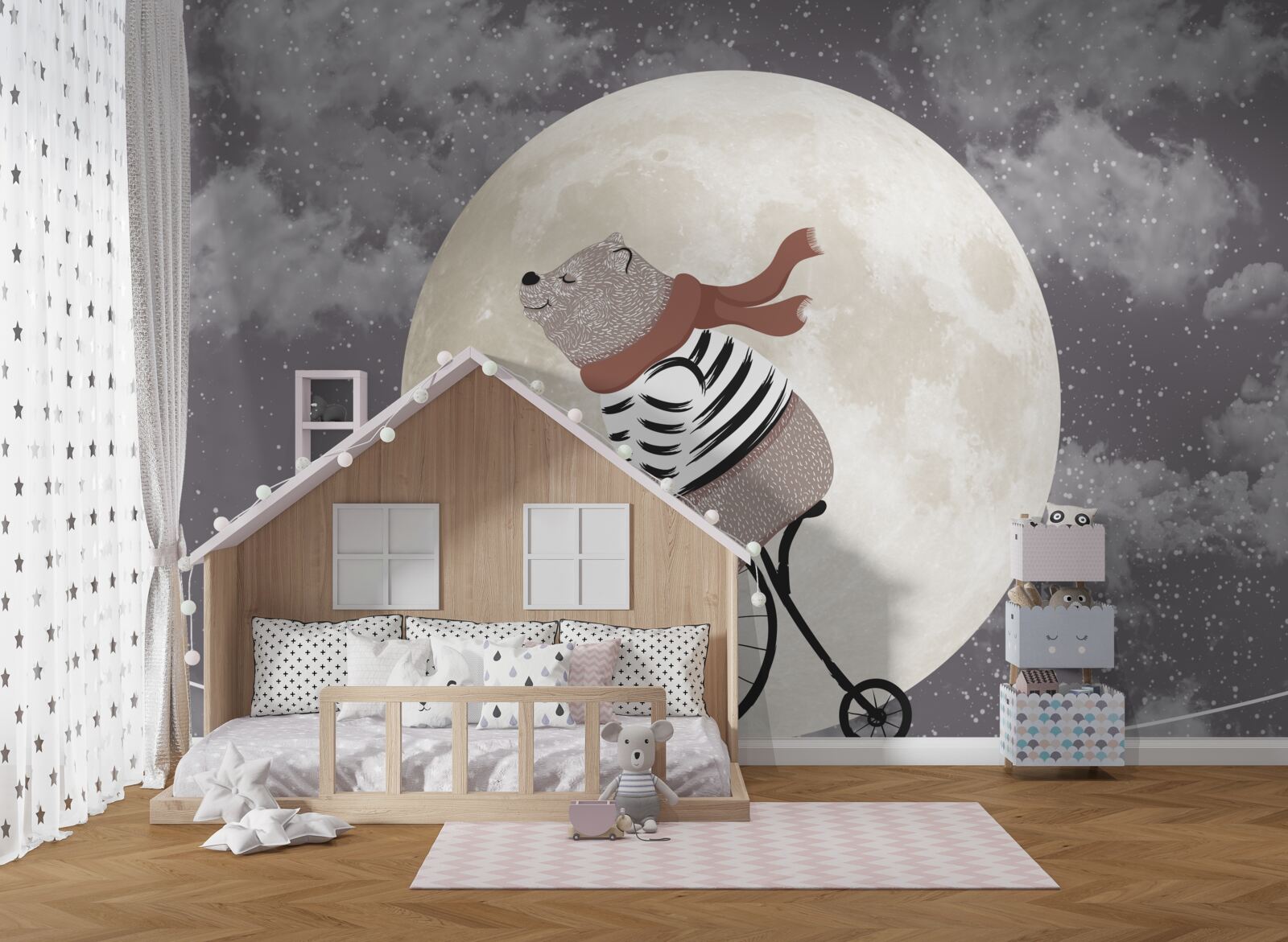 Fototapeta cirkusová panda na bicykli