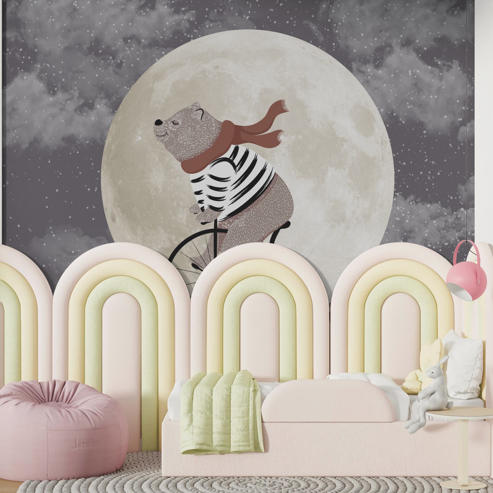 Fototapeta cirkusová panda na bicykli