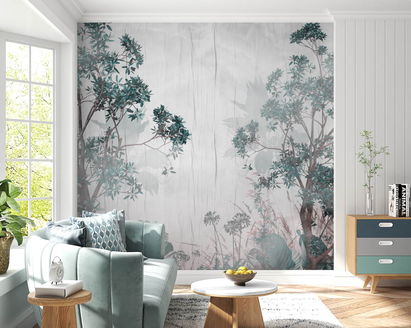 Fototapeta les je zahalený daždivým počasím