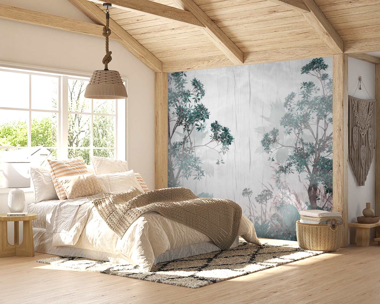 Fototapeta les je zahalený daždivým počasím