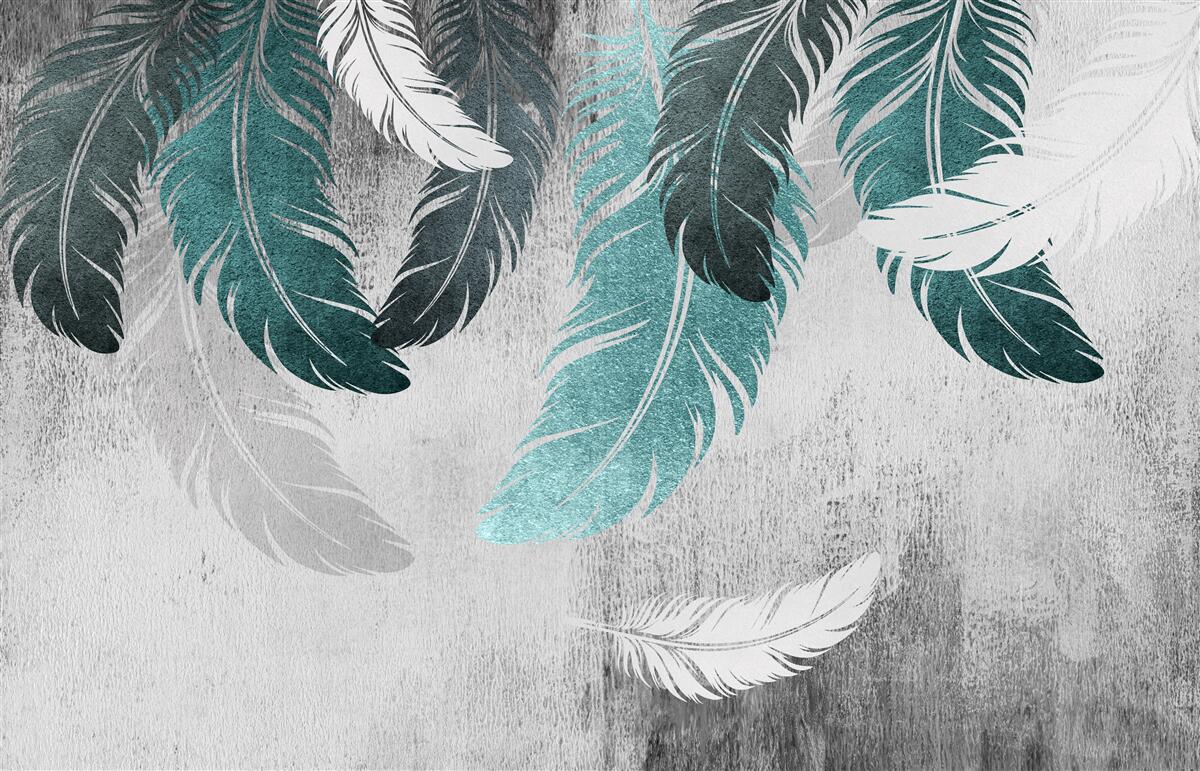 Fototapeta veľké perovité listy opadávajú