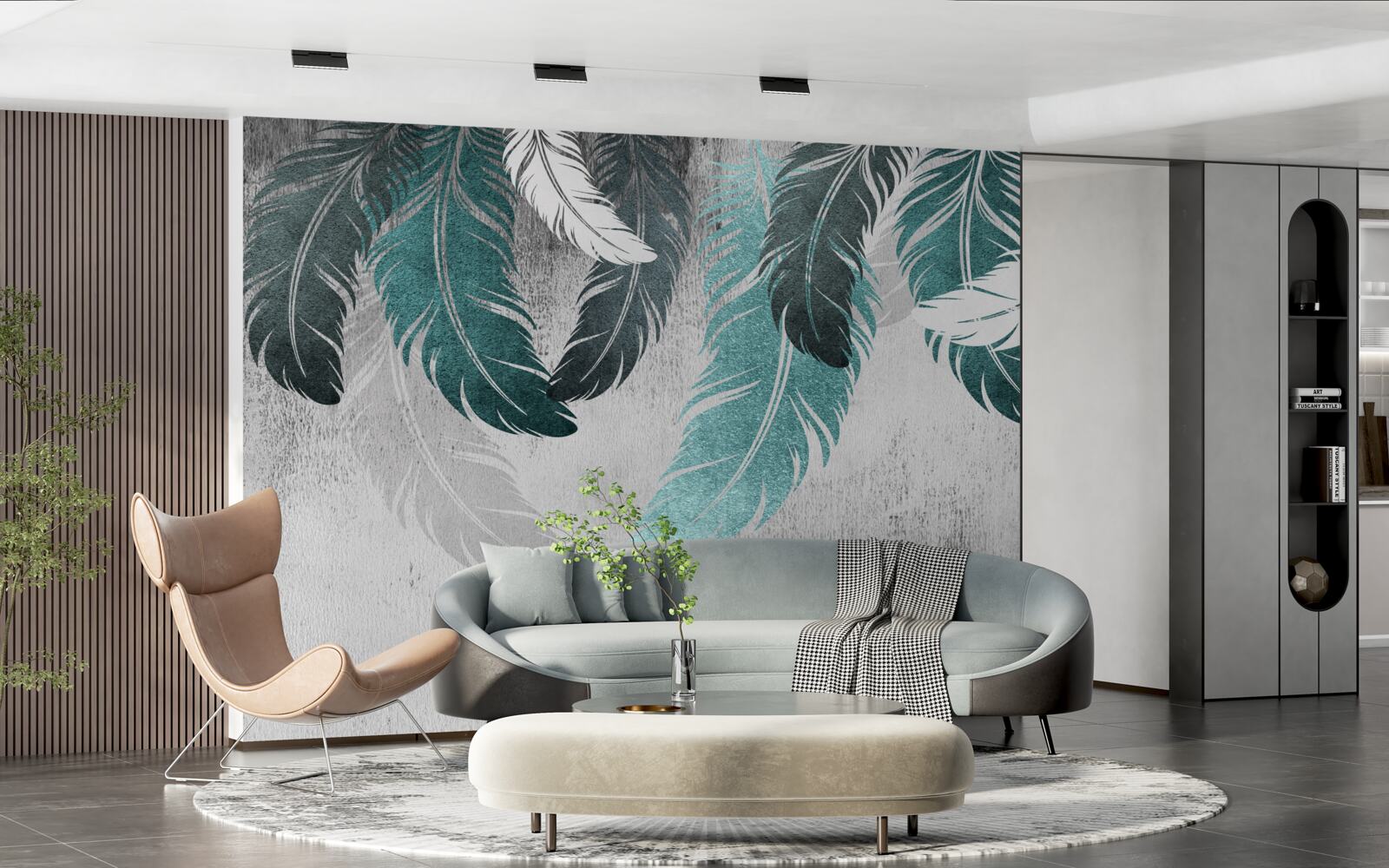 Fototapeta veľké perovité listy opadávajú