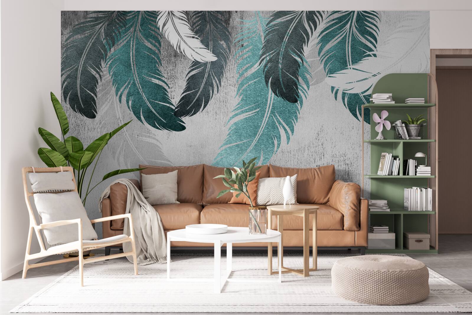 Fototapeta veľké perovité listy opadávajú