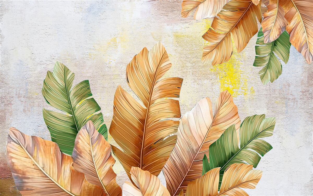 Fototapeta na jeseň listy vyzerajú ako perie