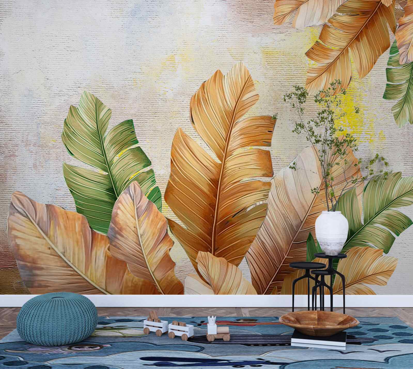 Fototapeta na jeseň listy vyzerajú ako perie