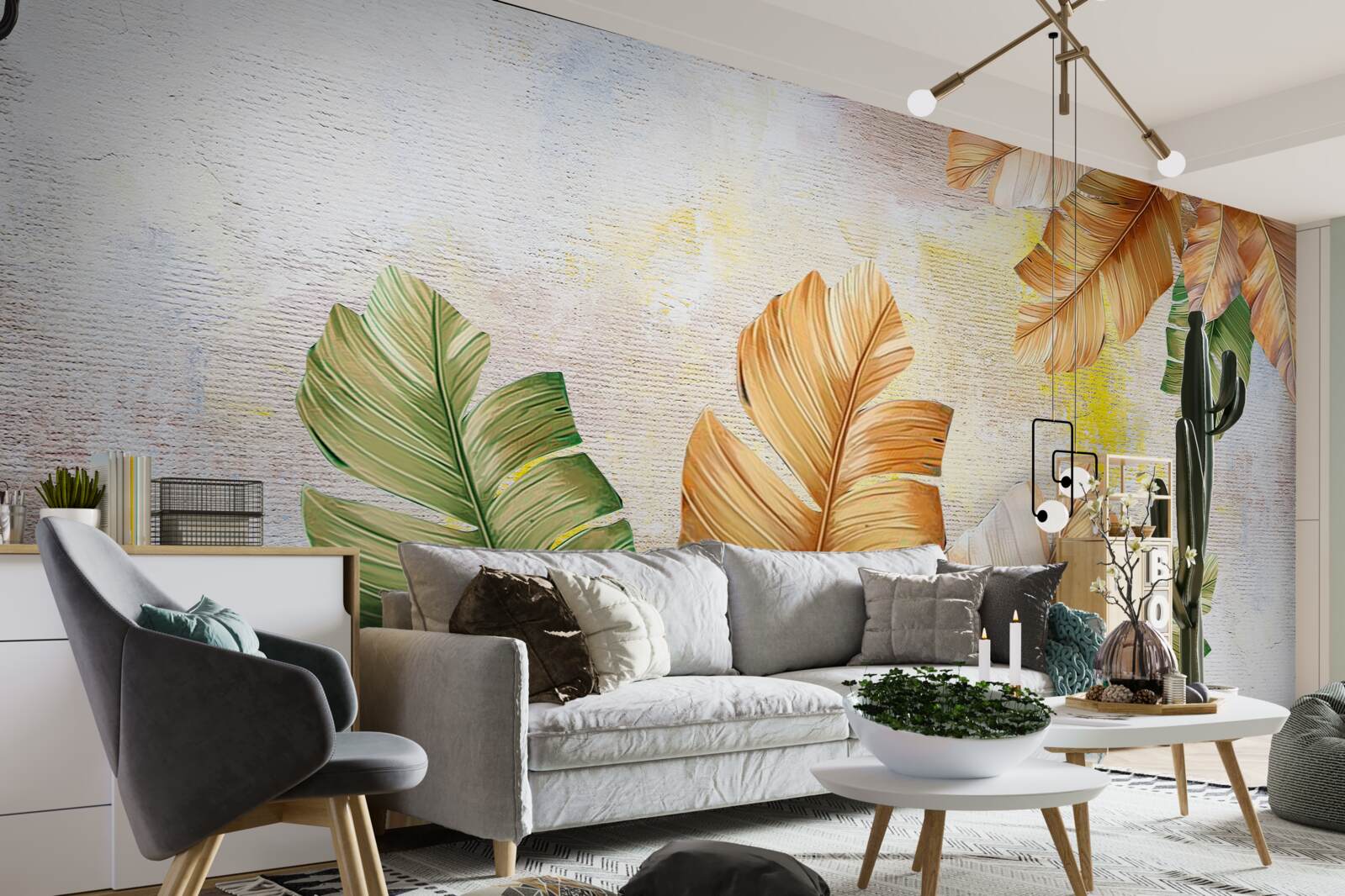 Fototapeta na jeseň listy vyzerajú ako perie