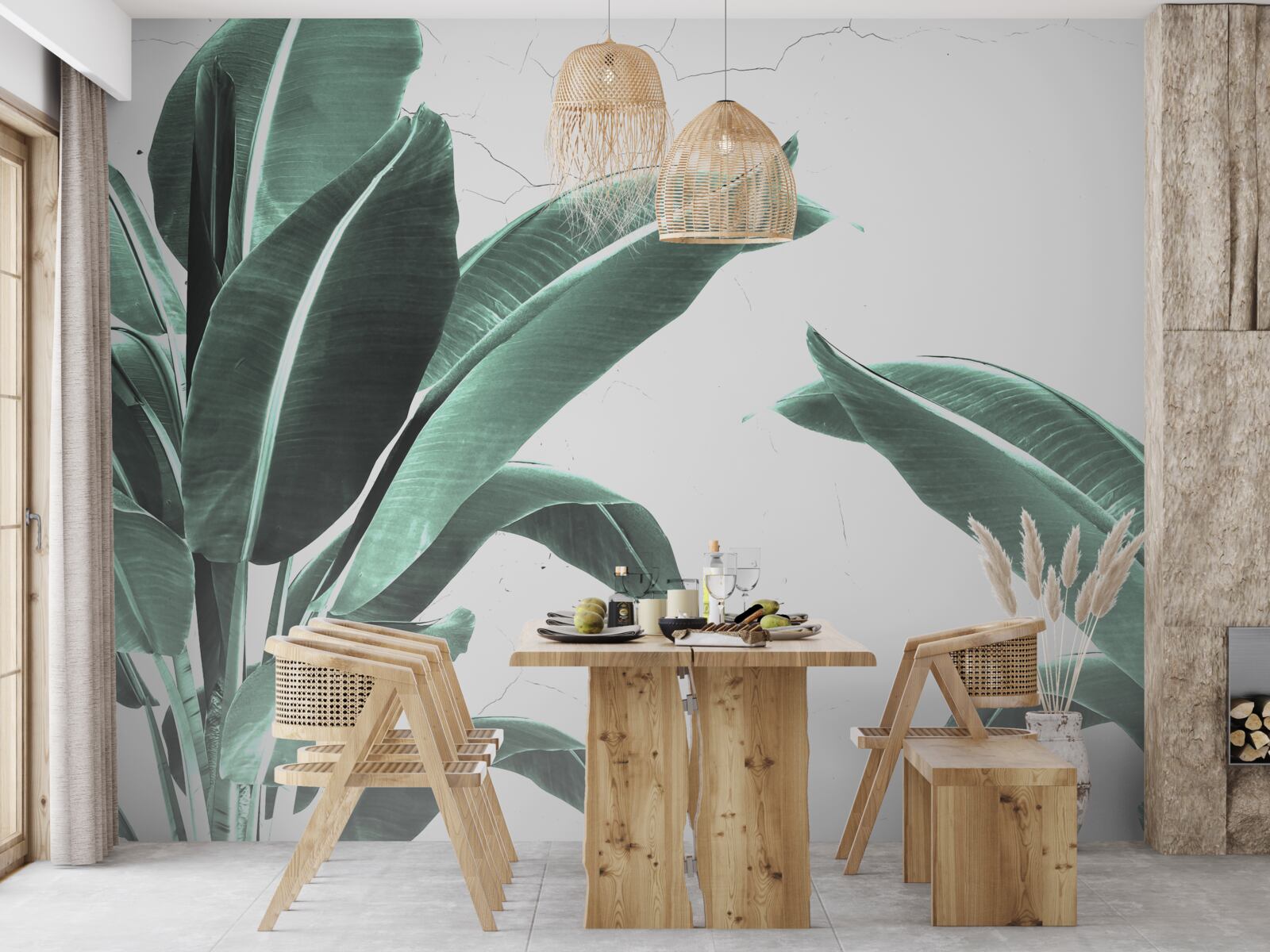 Fototapeta veľké zelené palmové listy