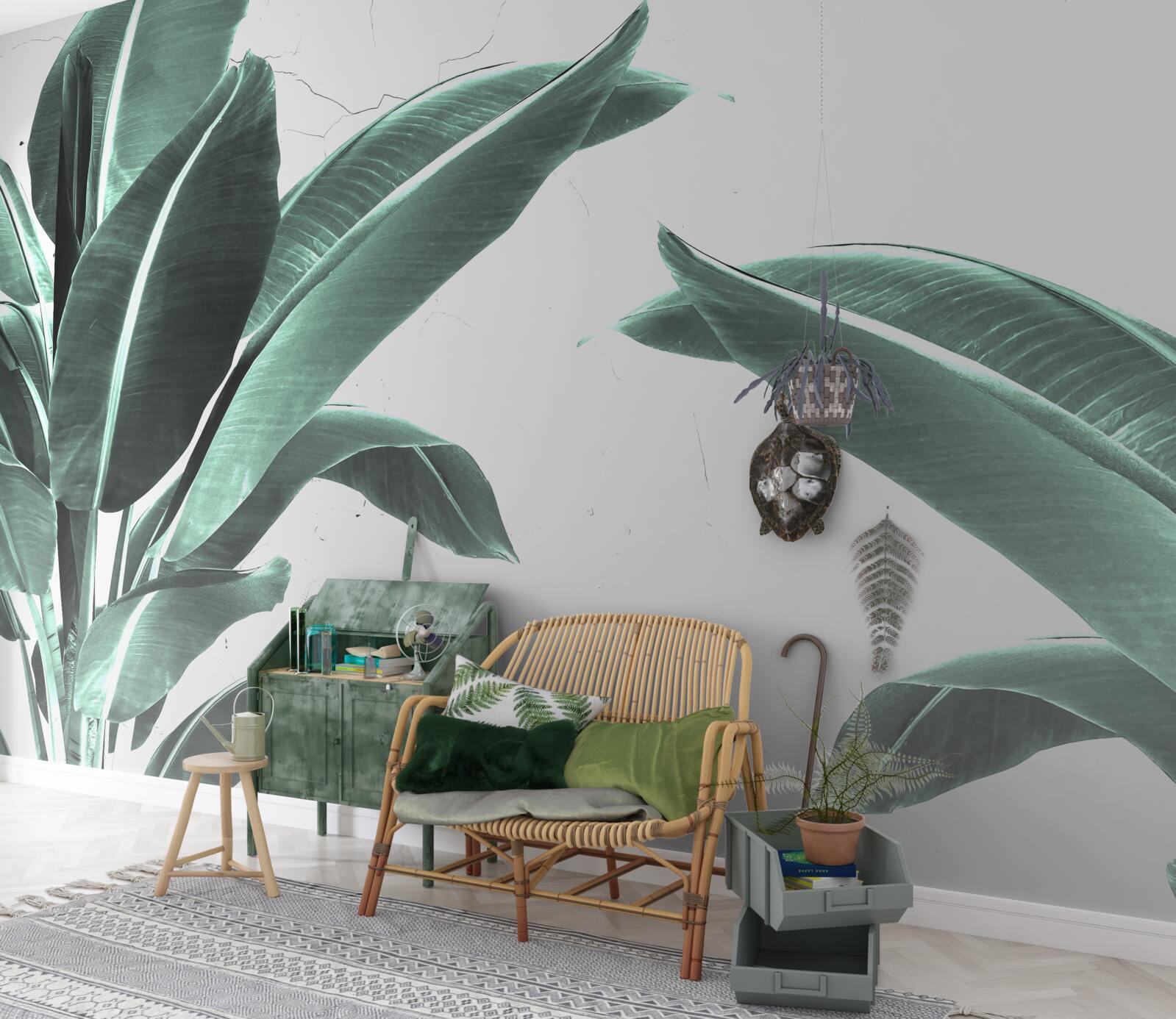 Fototapeta veľké zelené palmové listy