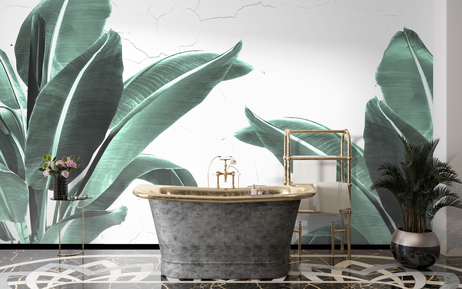 Fototapeta veľké zelené palmové listy