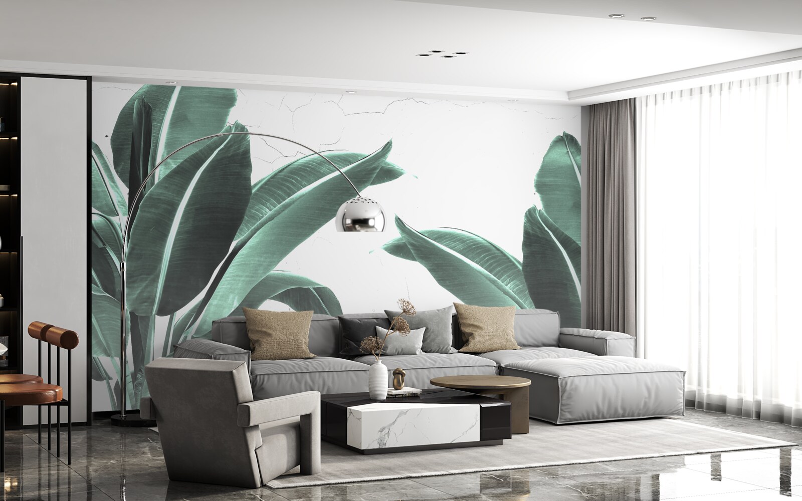 Fototapeta veľké zelené palmové listy