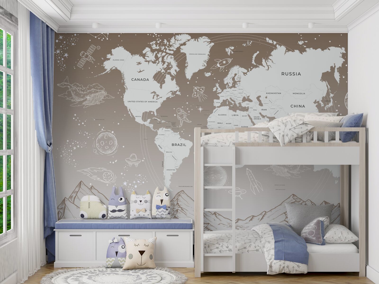 Fototapeta Svet leží nad vrcholkami hôr