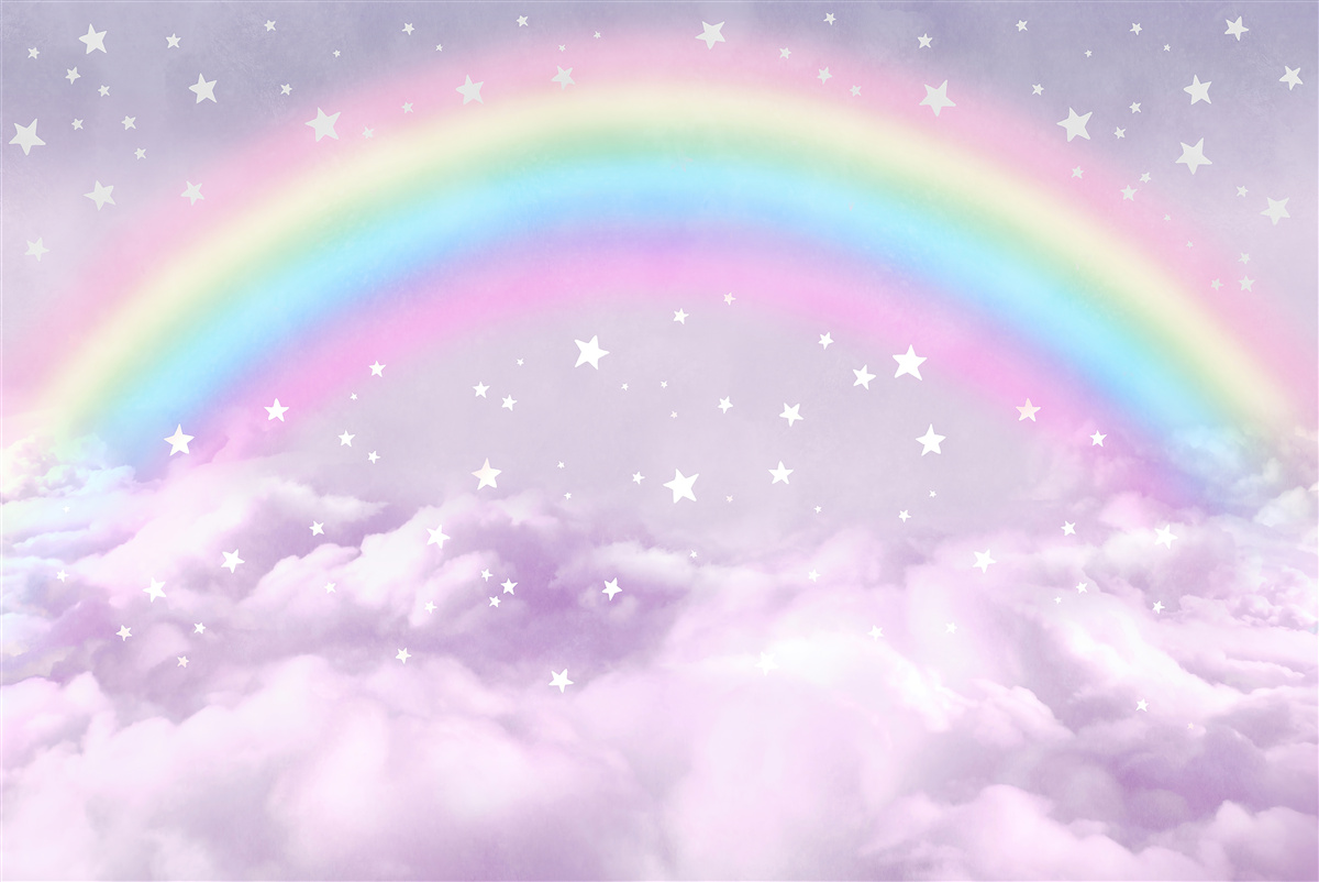 Fototapeta oblaky pod dúhou