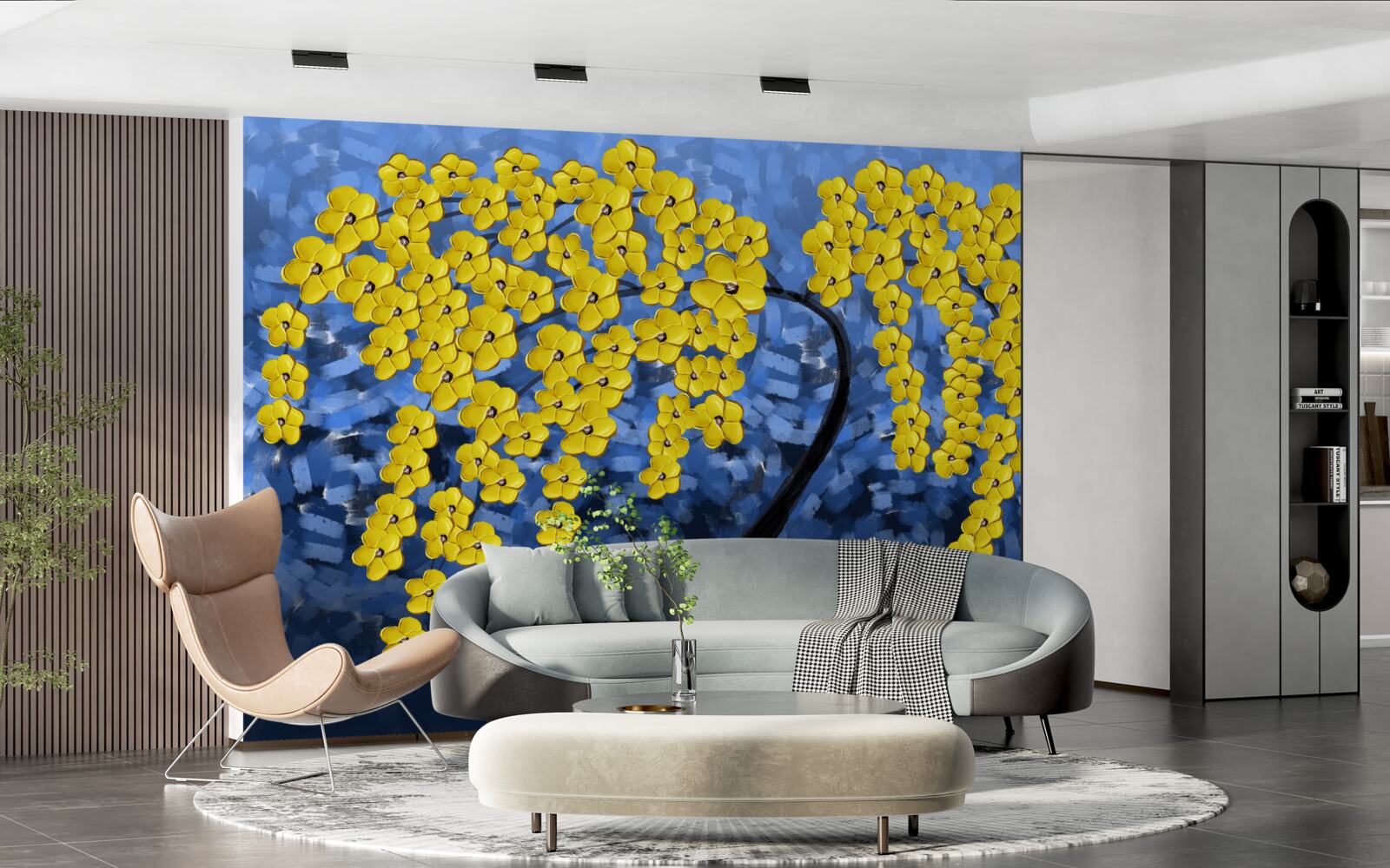 Fototapeta strom pod jesennou búrkou