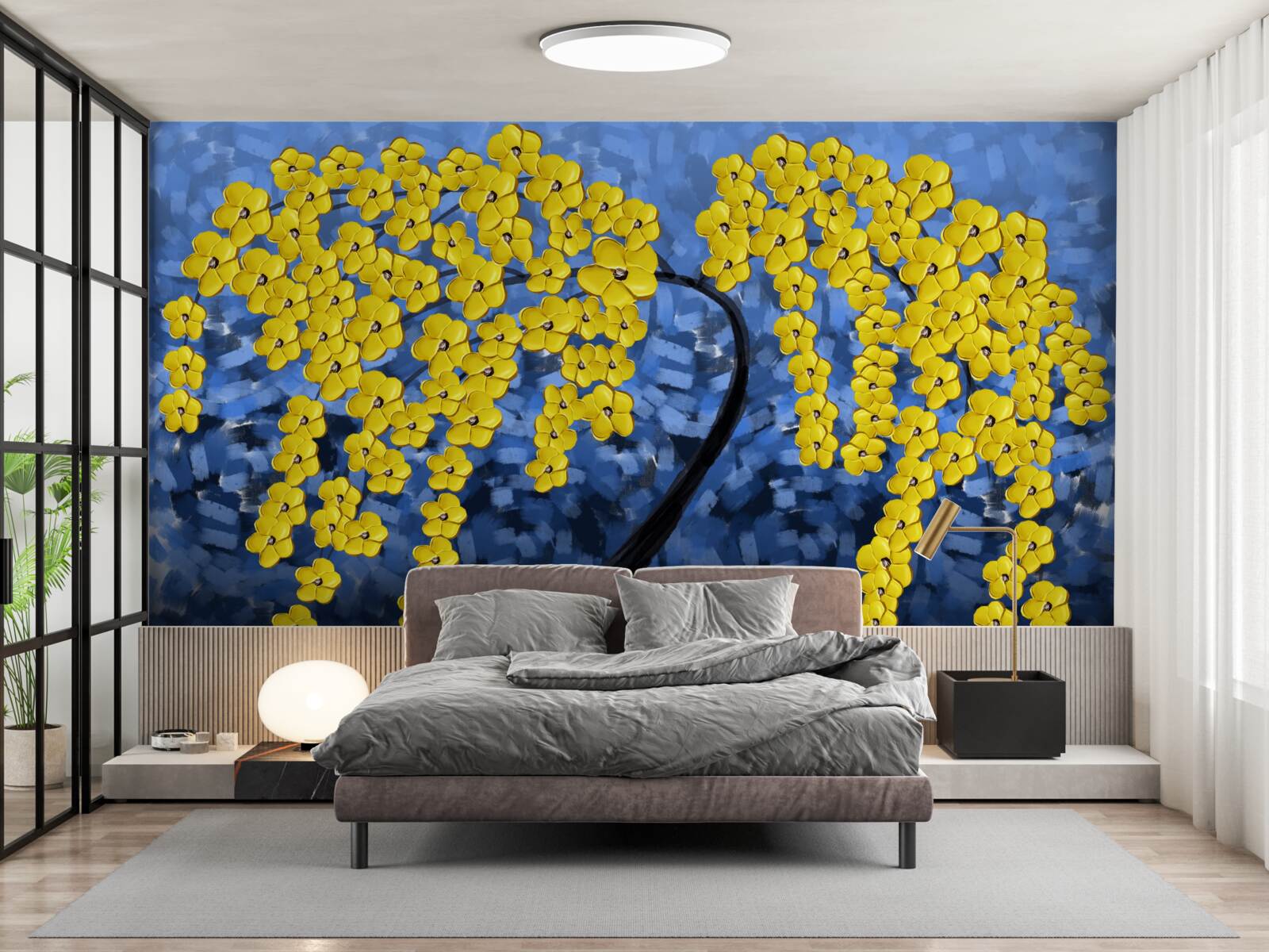 Fototapeta strom pod jesennou búrkou