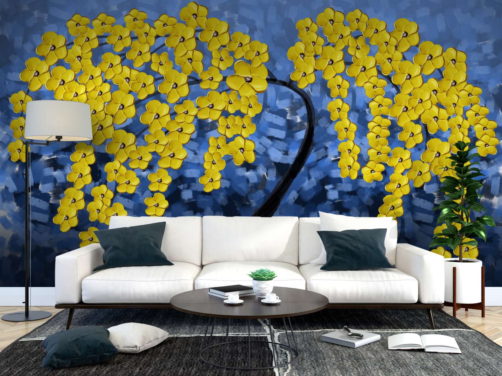 Fototapeta strom pod jesennou búrkou