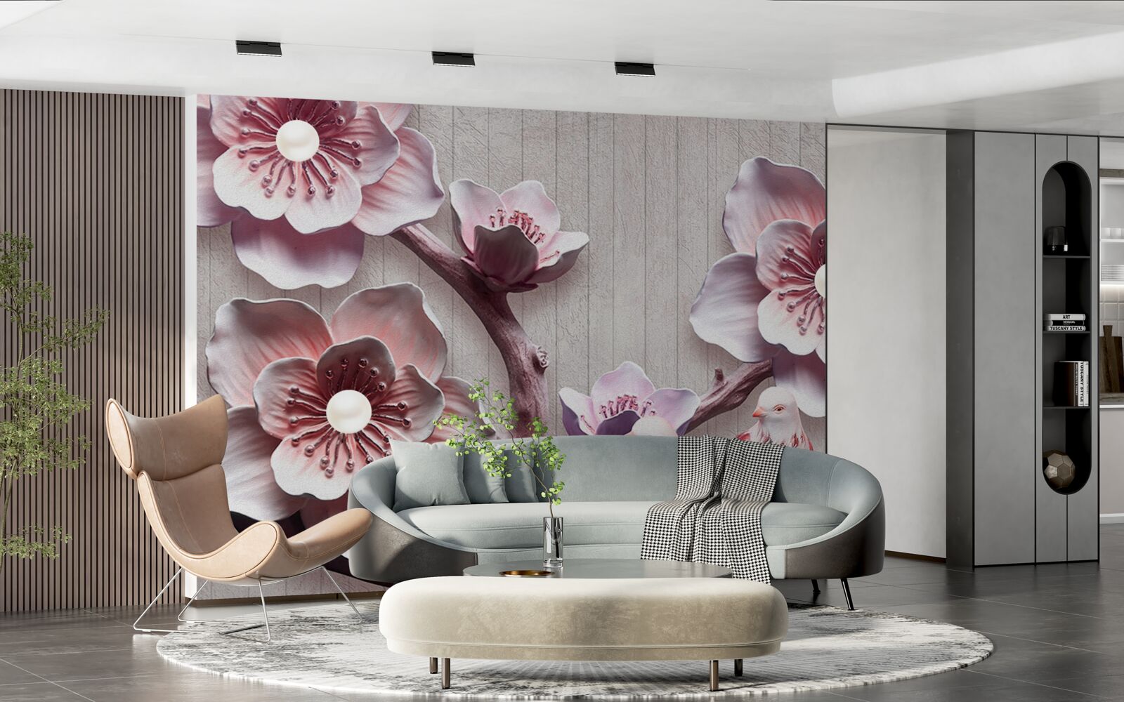 Fototapeta mäkké ružové čerešňové púčiky