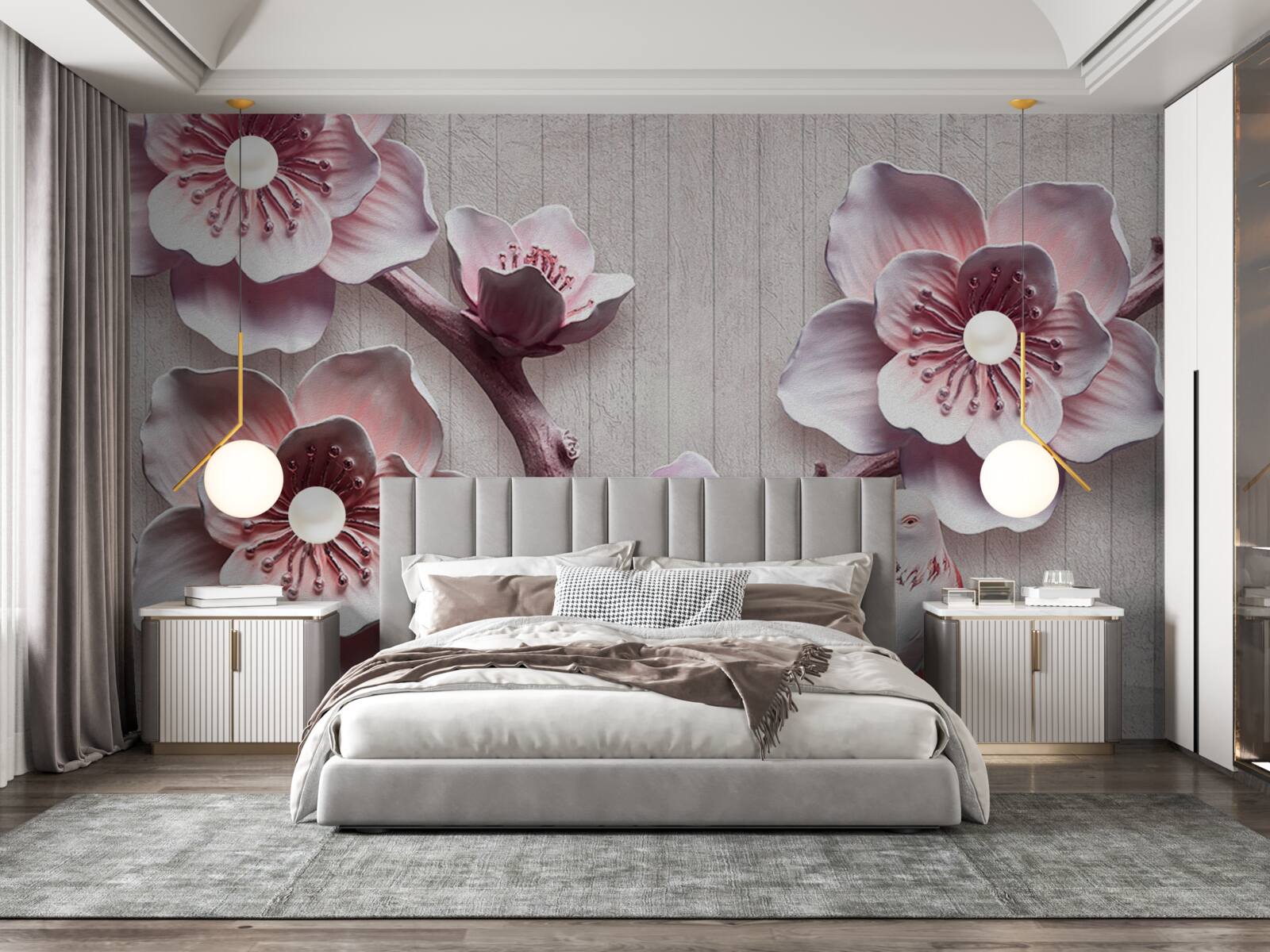 Fototapeta mäkké ružové čerešňové púčiky