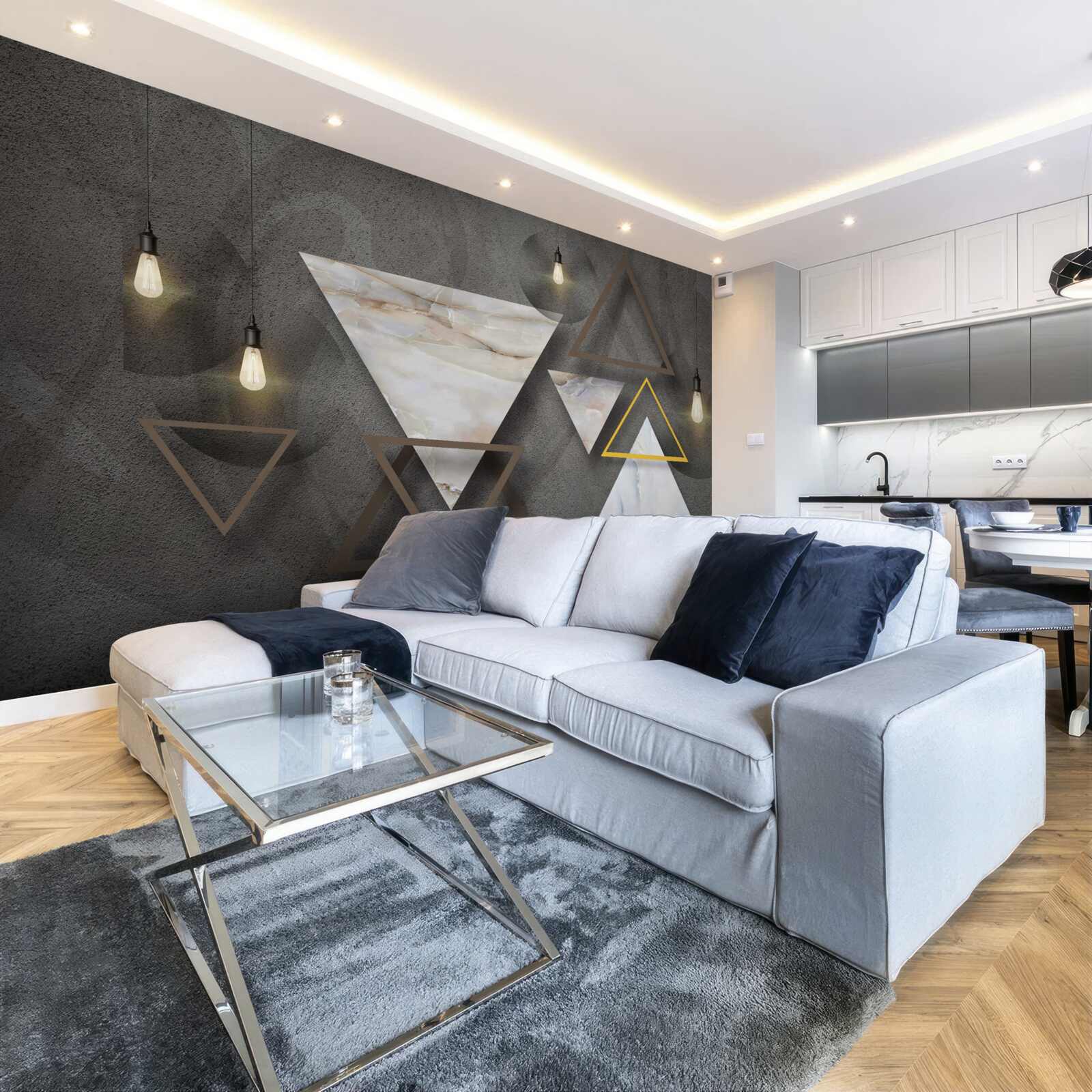 Fototapeta trojuholníky medzi žiarovkami