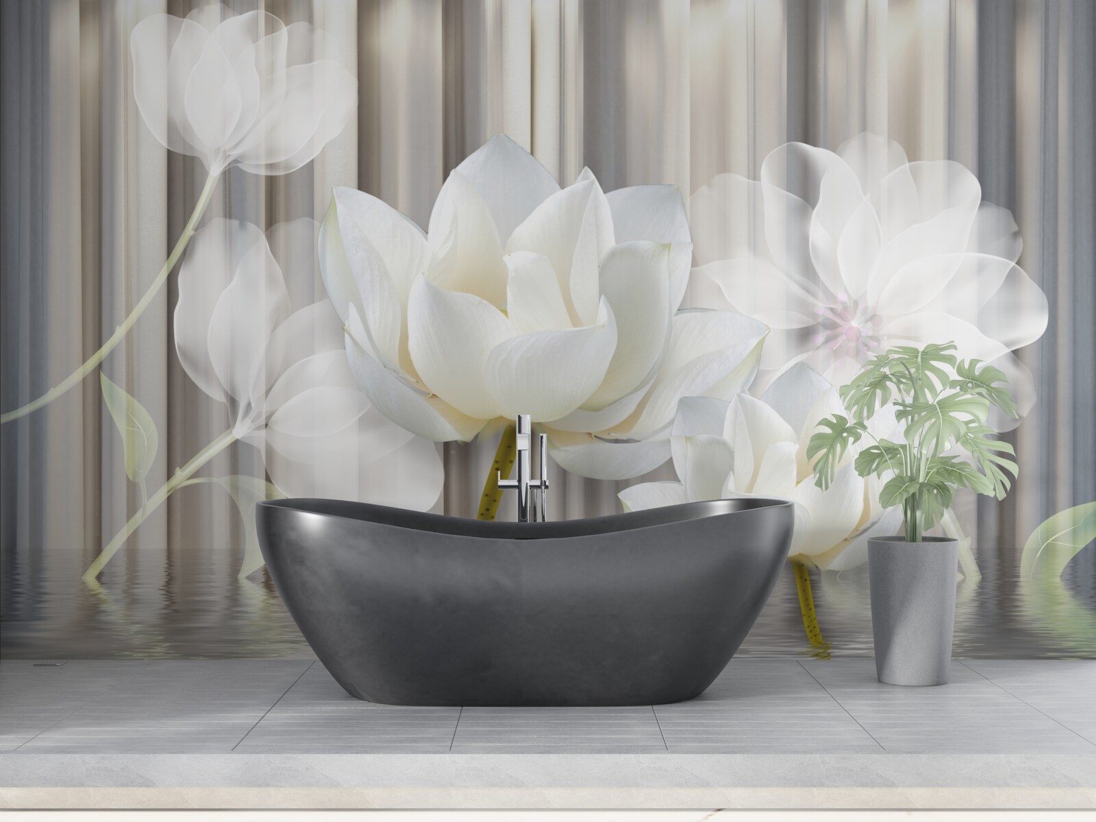 Fototapeta biele tulipány, svetlo ako vzduch