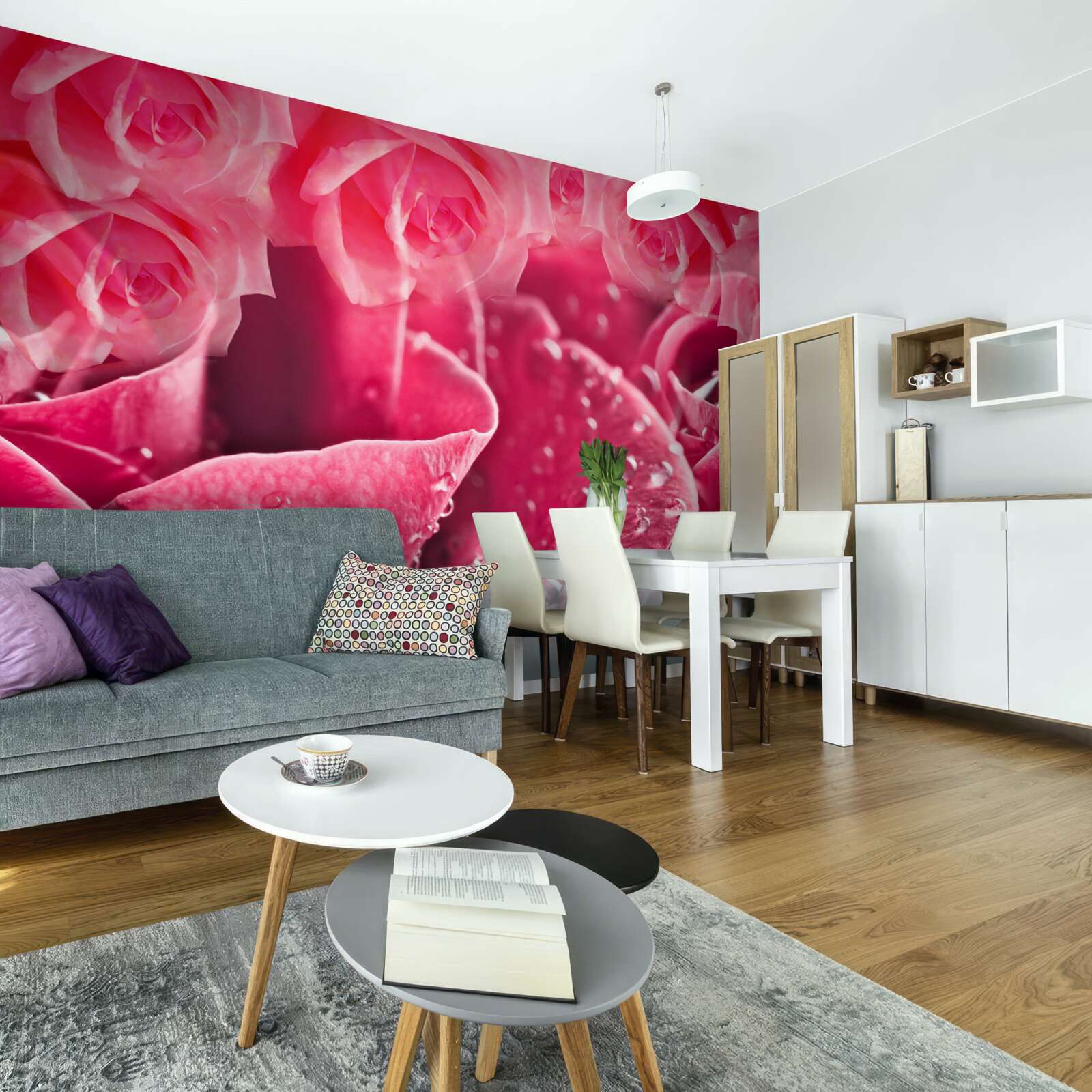 Fototapeta kvapky rosy na ruži