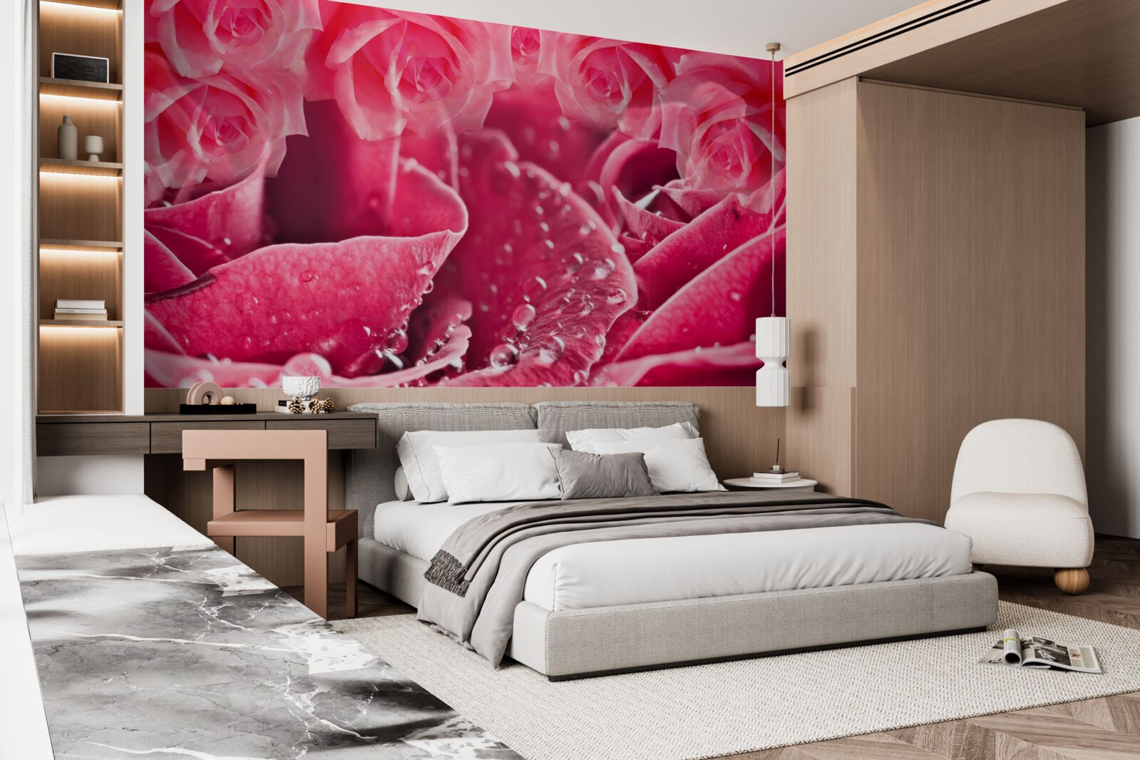 Fototapeta kvapky rosy na ruži