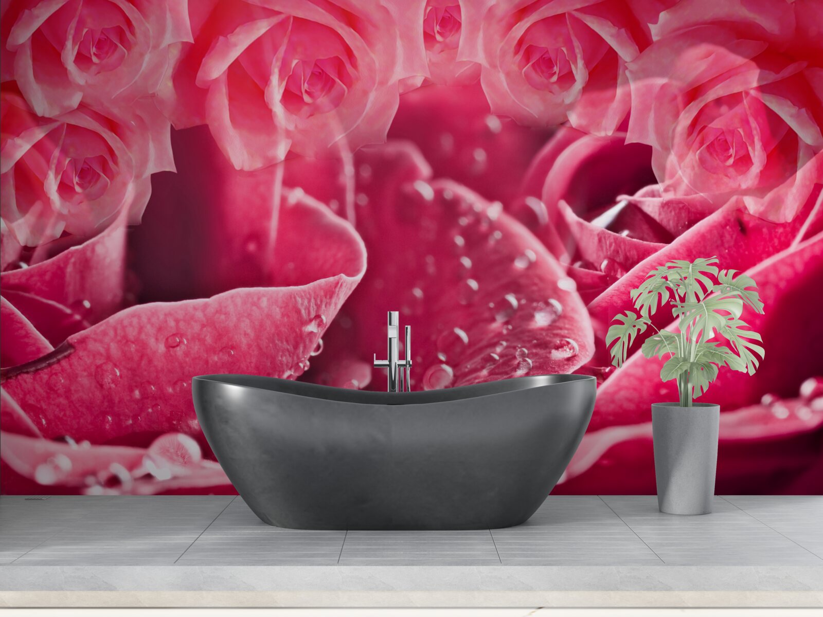 Fototapeta kvapky rosy na ruži