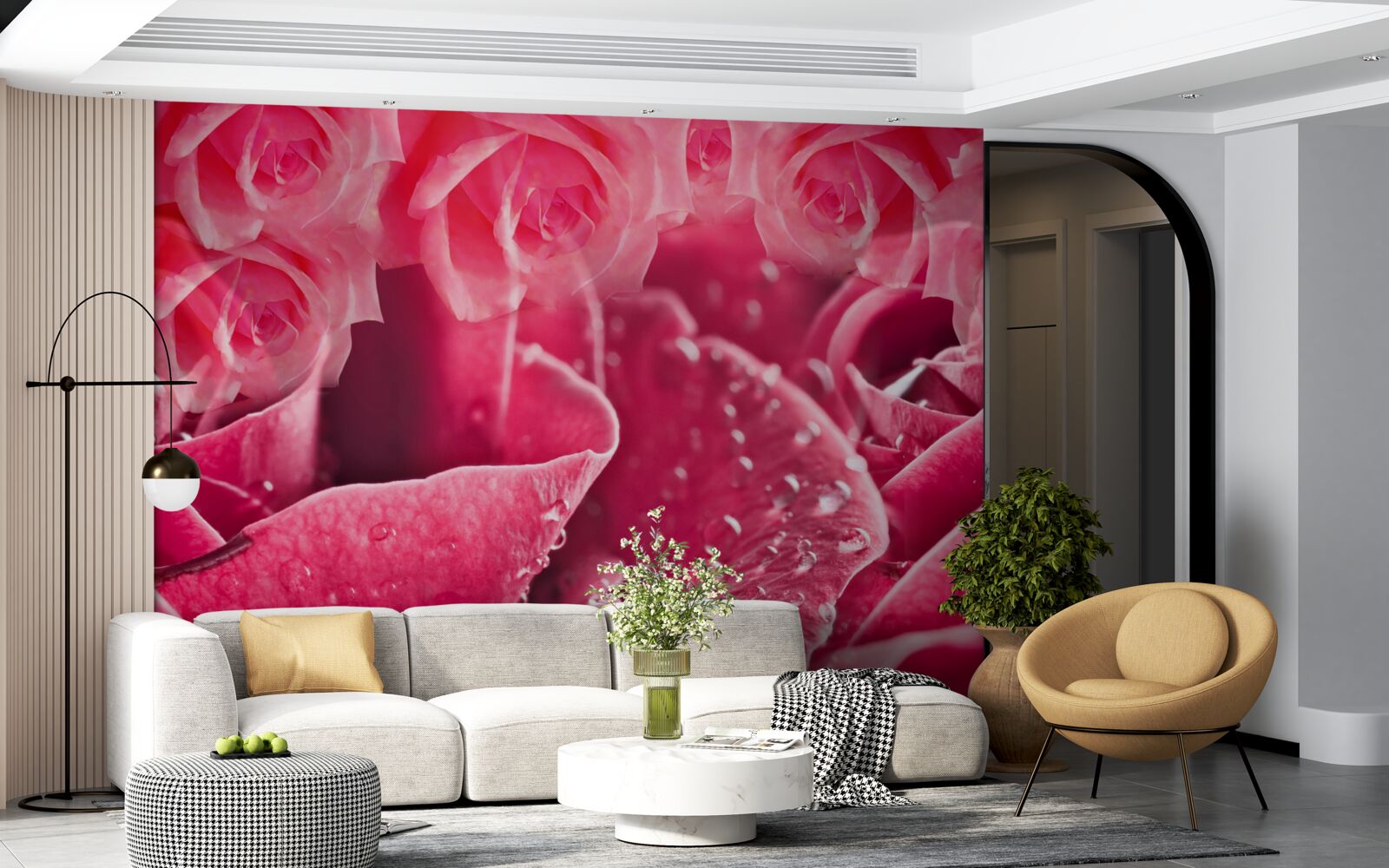 Fototapeta kvapky rosy na ruži