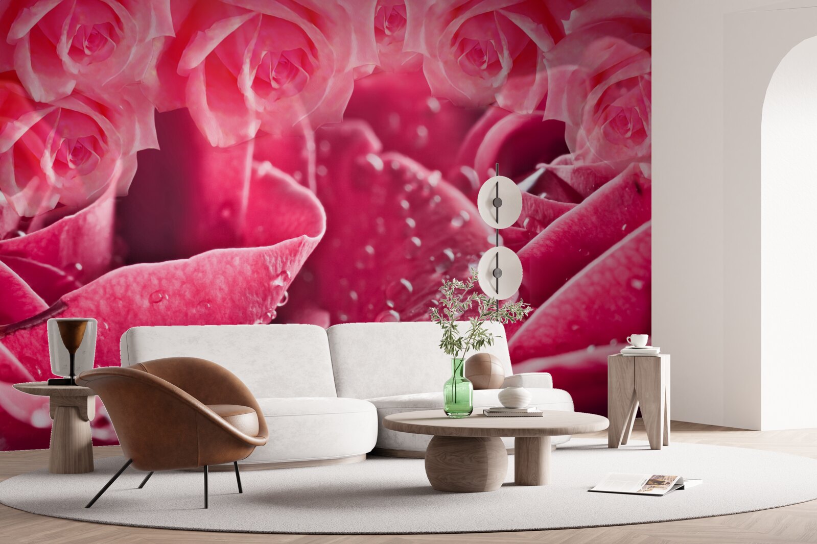 Fototapeta kvapky rosy na ruži