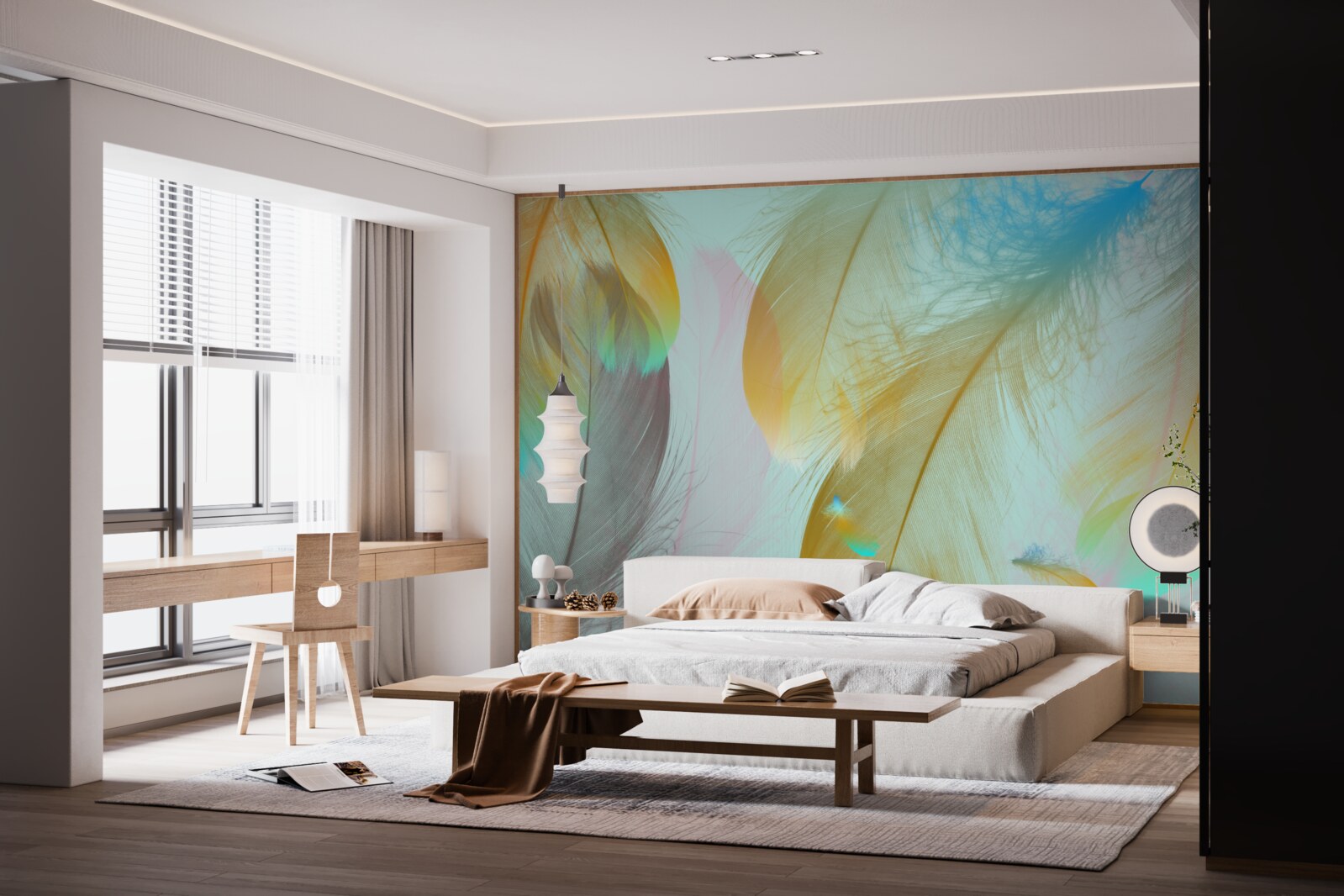 Fototapeta lietajúce mäkké perie